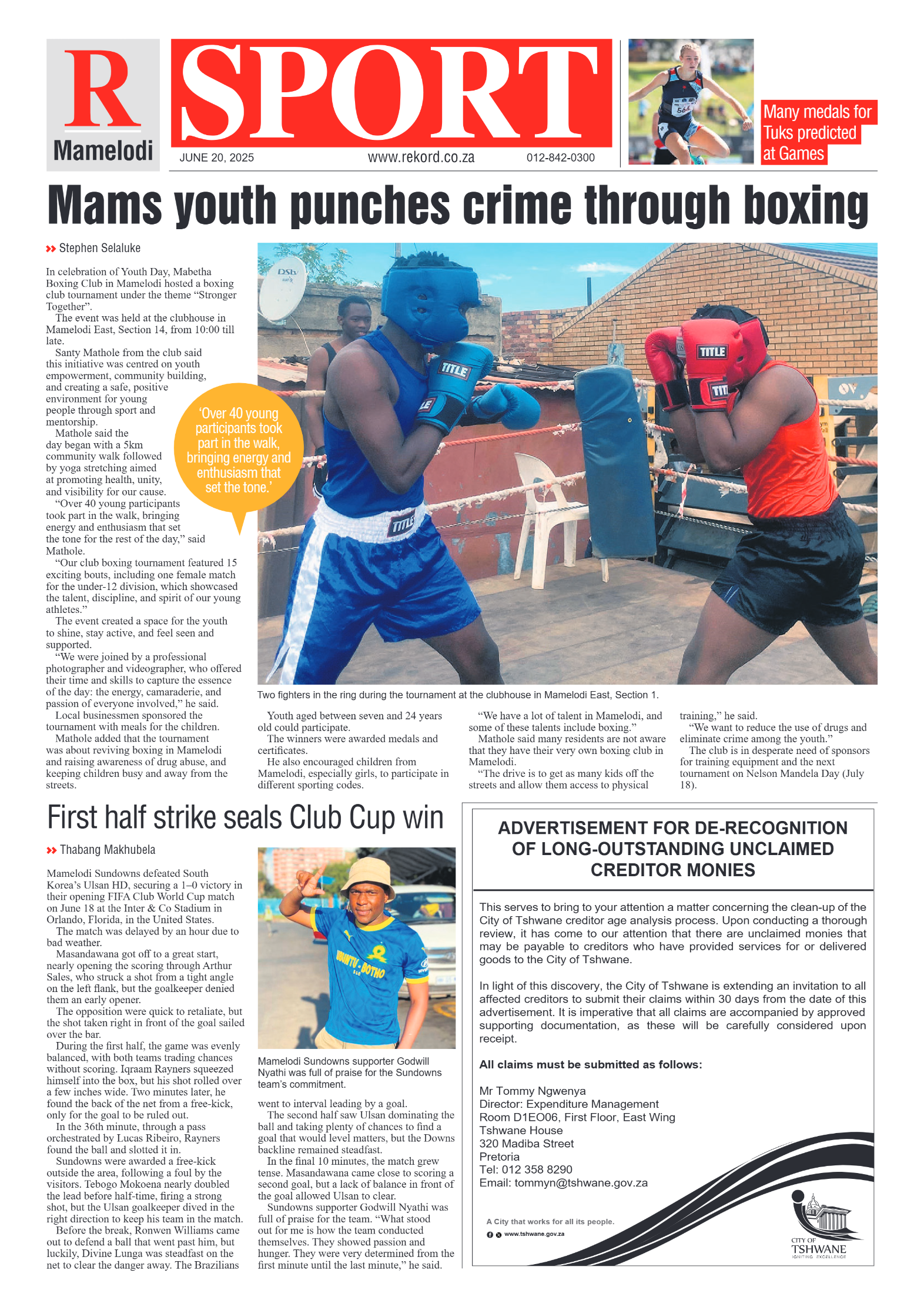 Rekord Mamelodi 20 June 2026 page 8