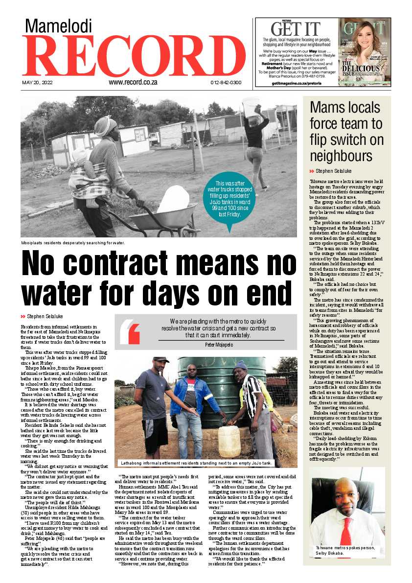 Rekord Mamelodi 20 May 2022 page 1