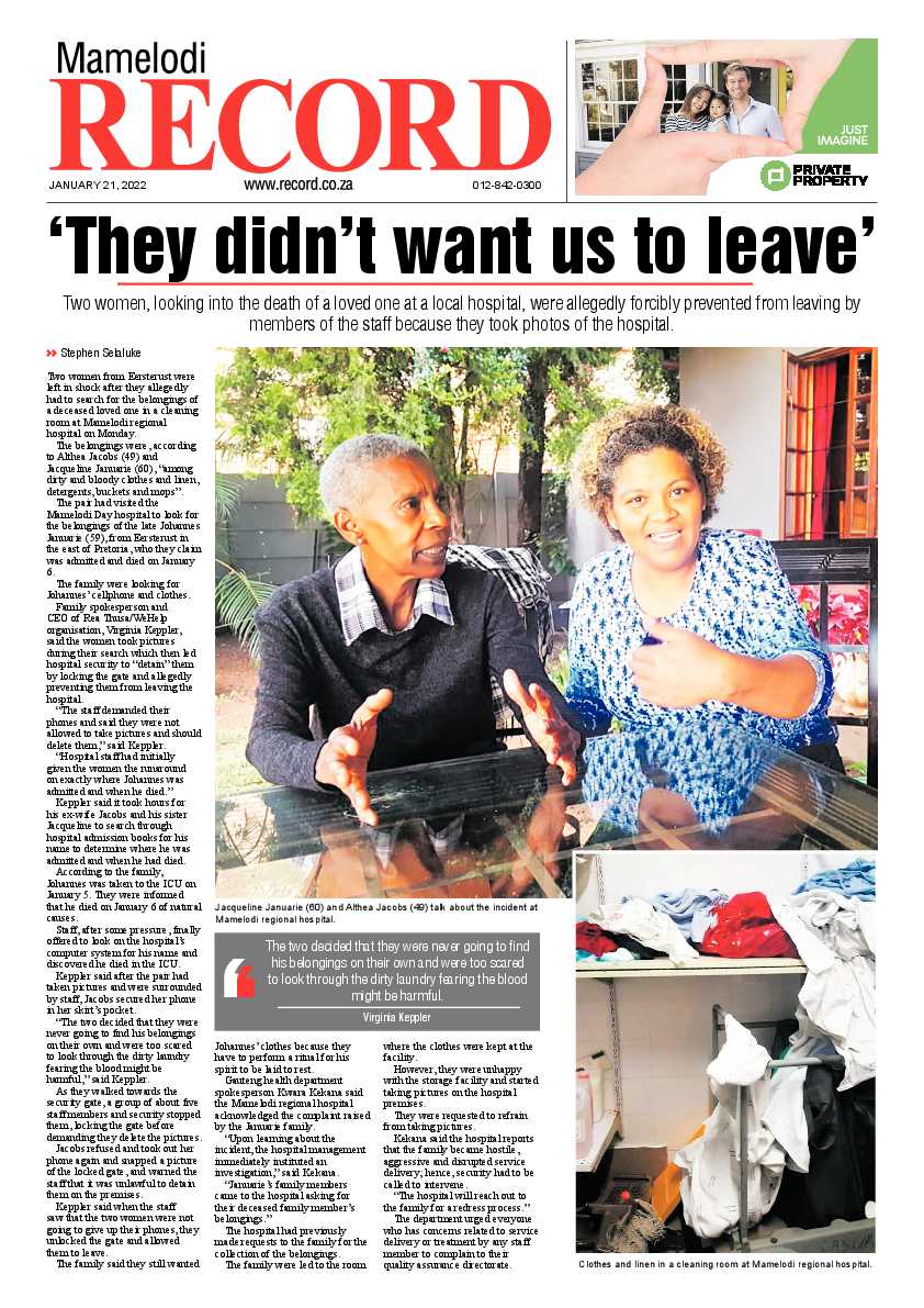 Rekord Mamelodi 21 January 2022 page 1