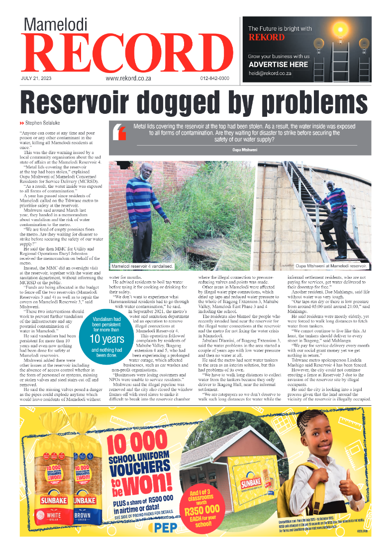 Rekord Mamelodi 21 July 2023 page 1