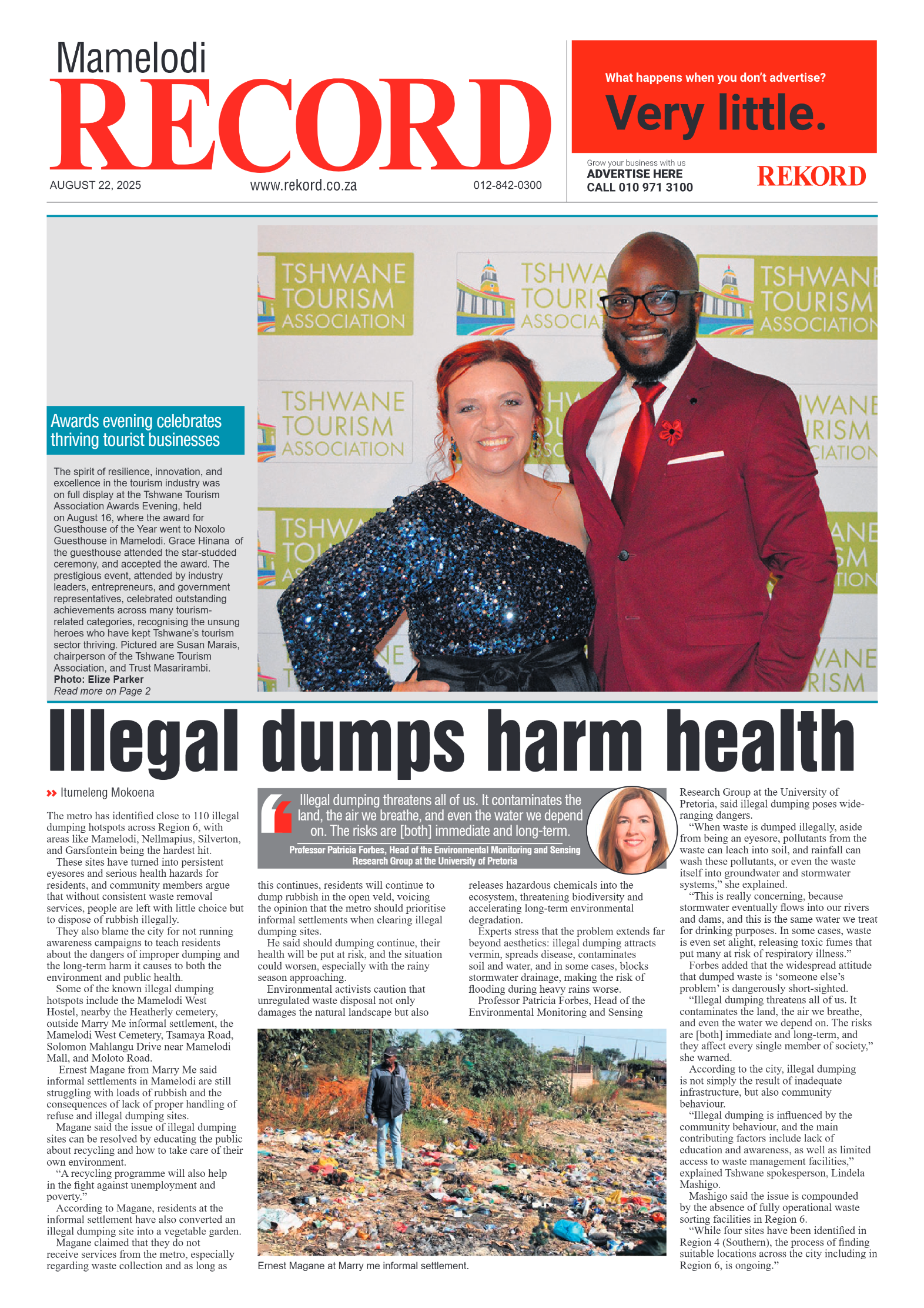 Rekord Mamelodi 22 August 2025 page 1