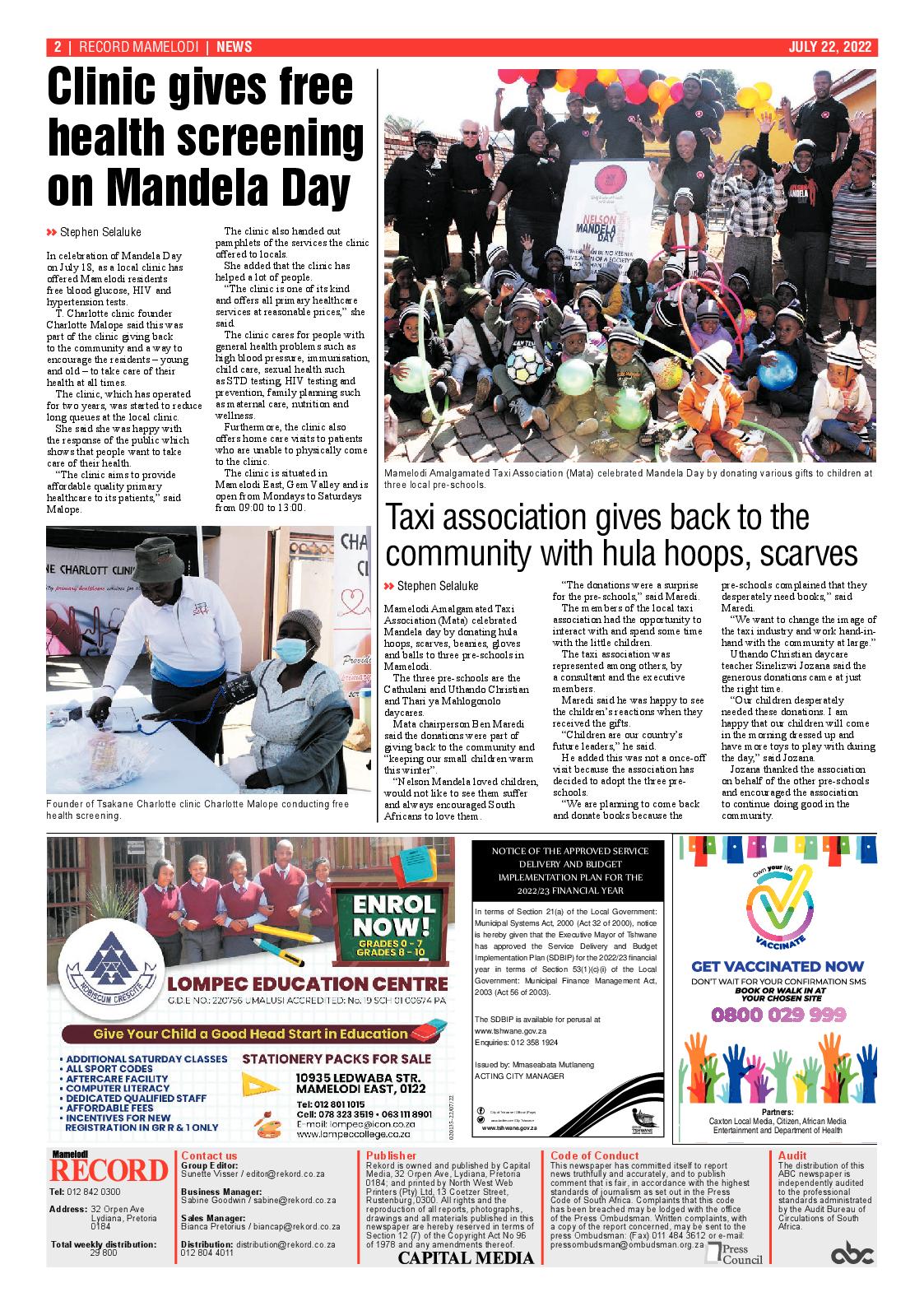 Rekord Mamelodi 22 July 2022 page 2