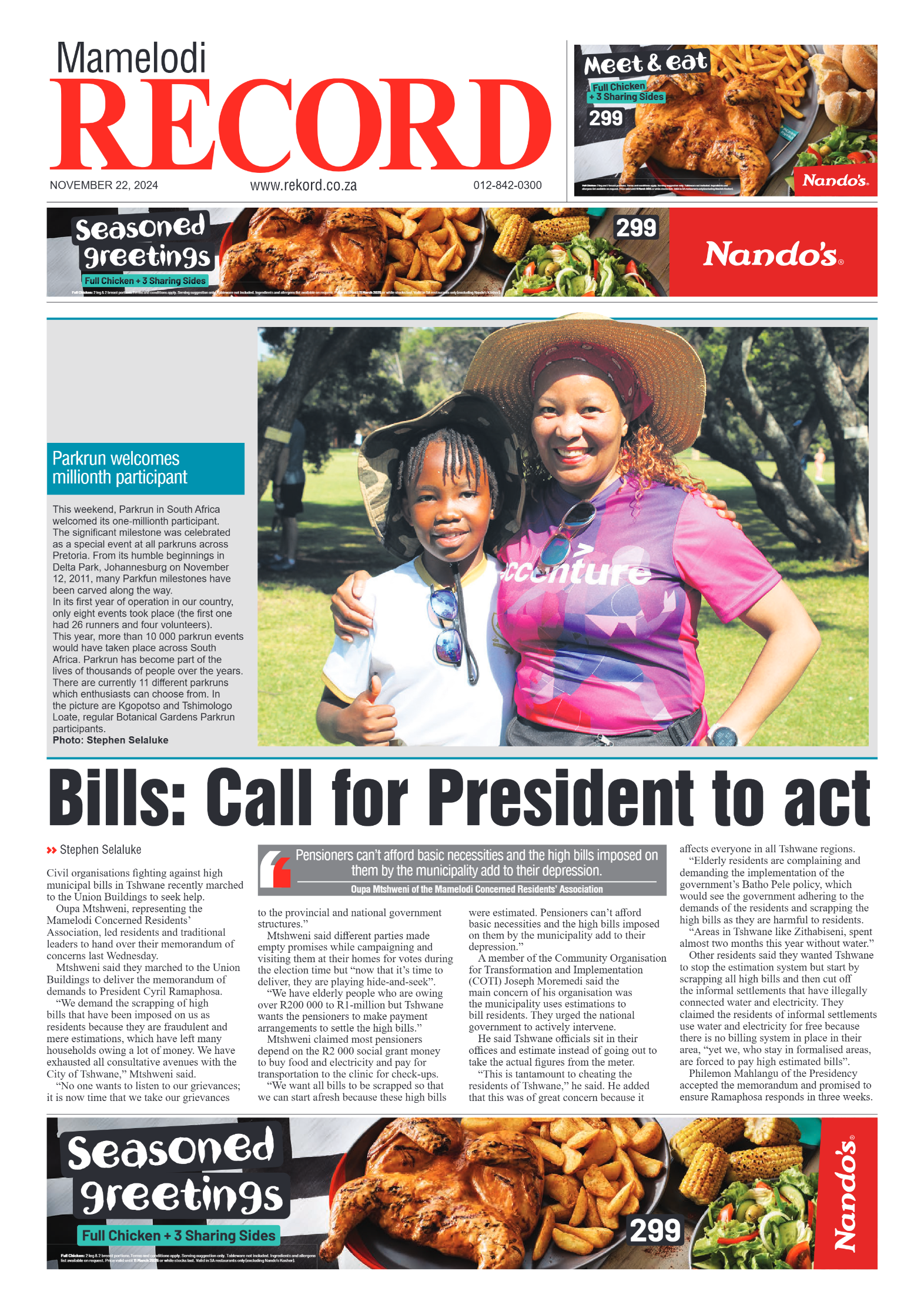 Rekord Mamelodi 22 November 2024 page 1