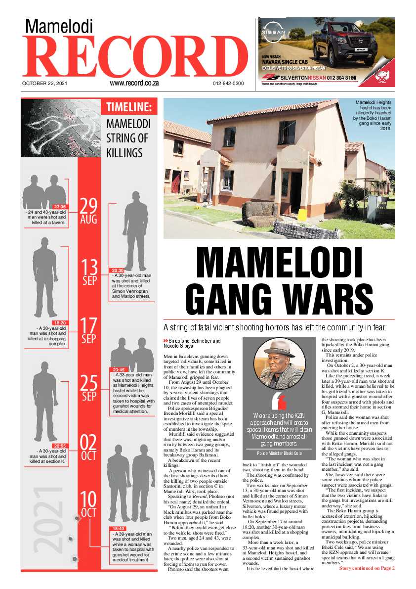 Rekord Mamelodi 22 October 2021 page 1