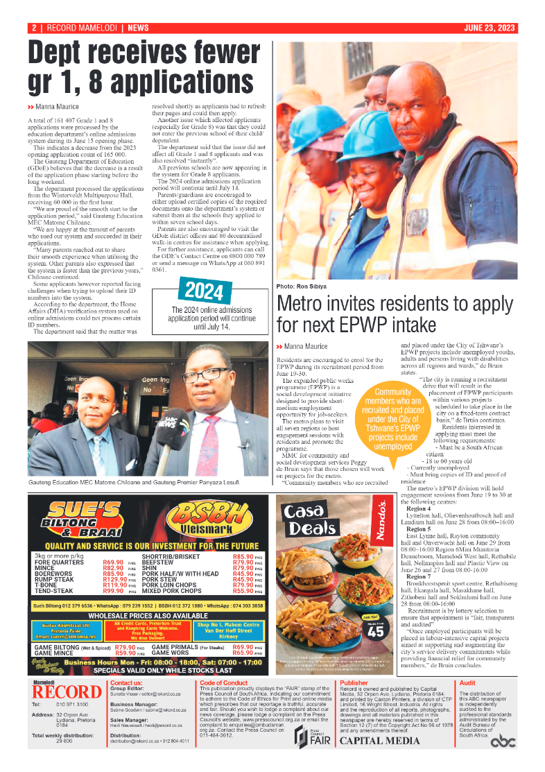 Rekord Mamelodi 23 June 2023 page 2