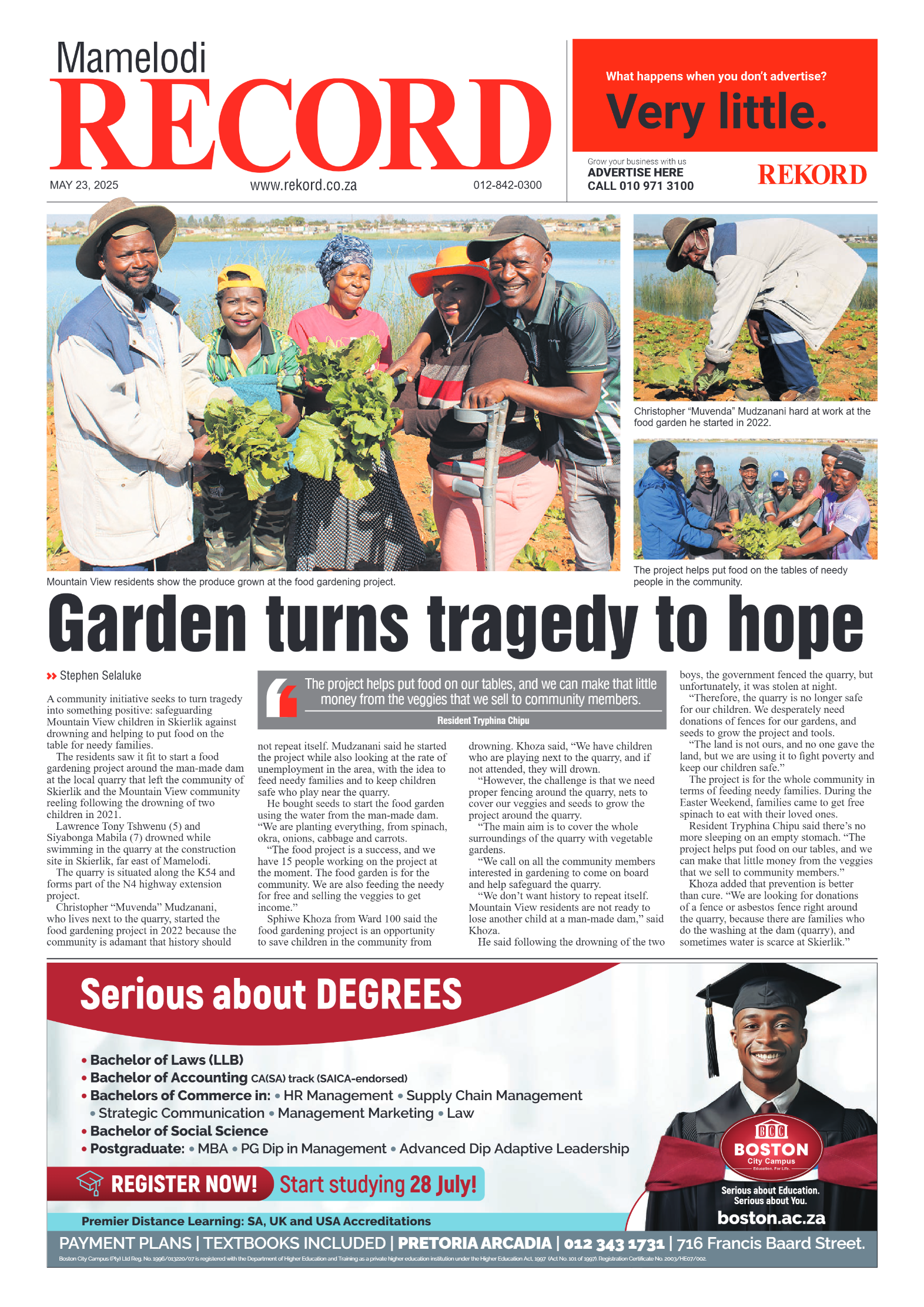 Rekord Mamelodi 23 May 2025 page 1