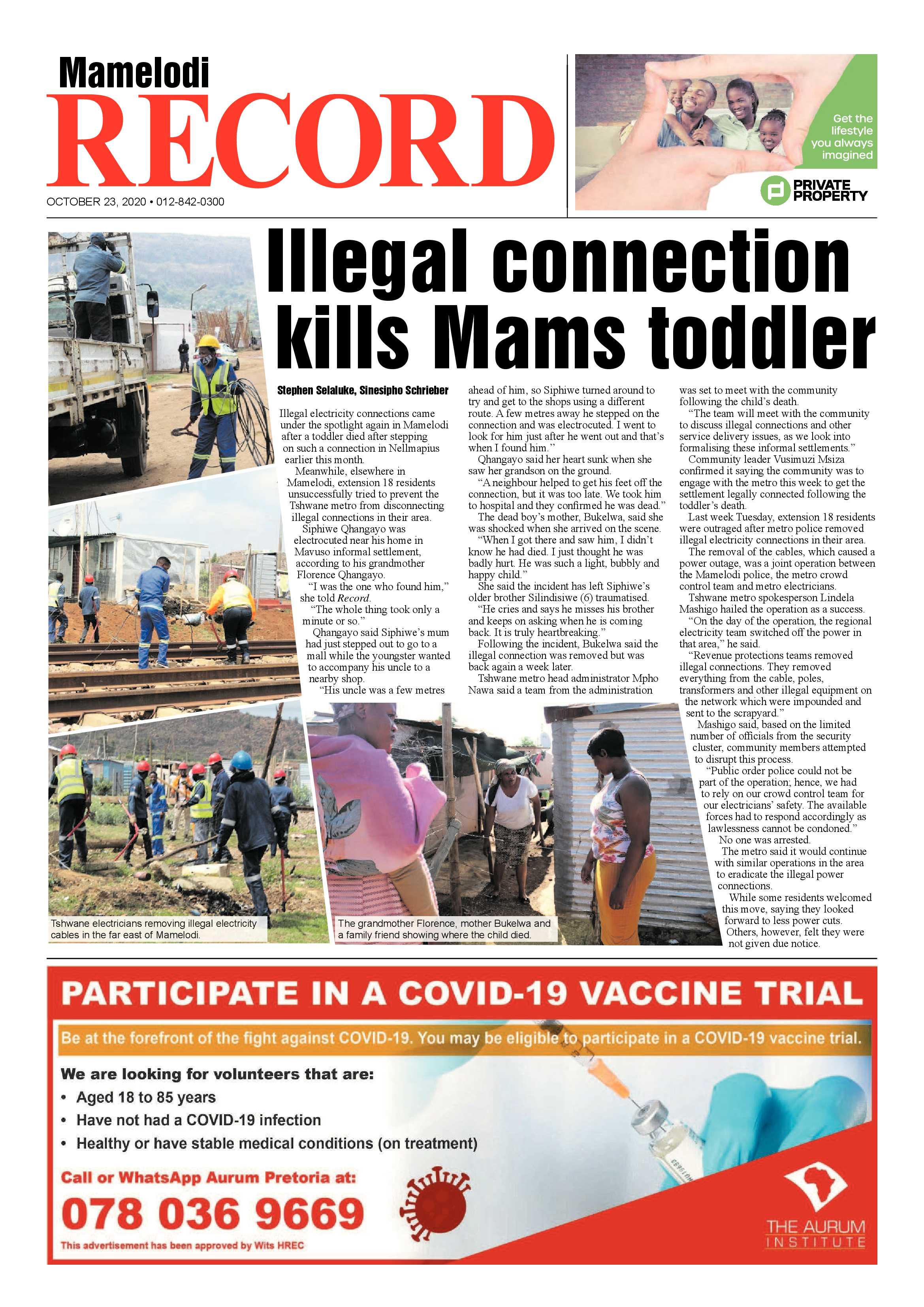Rekord Mamelodi 23 October 2020 page 1