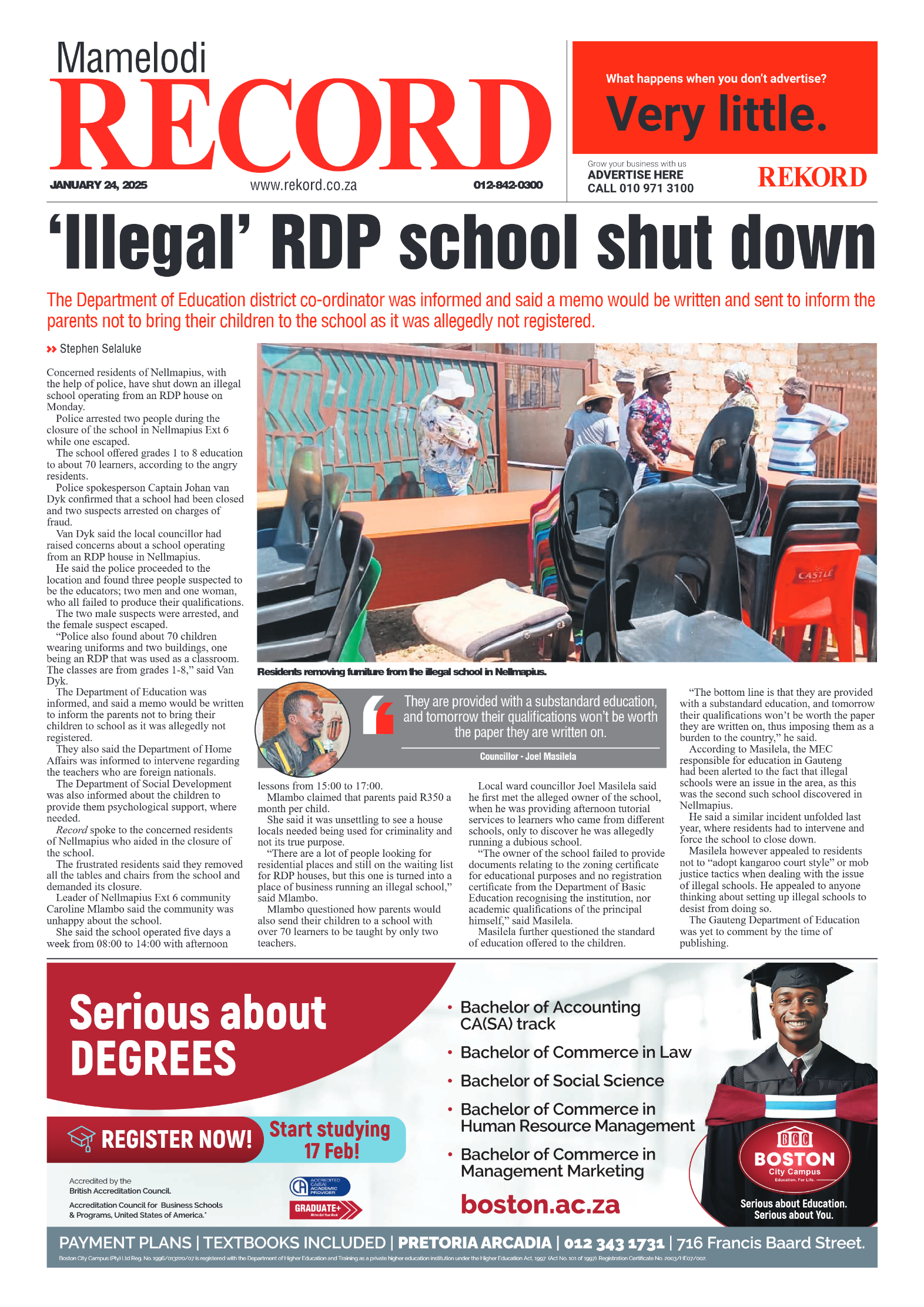 Rekord Mamelodi 24 January 2025 page 1