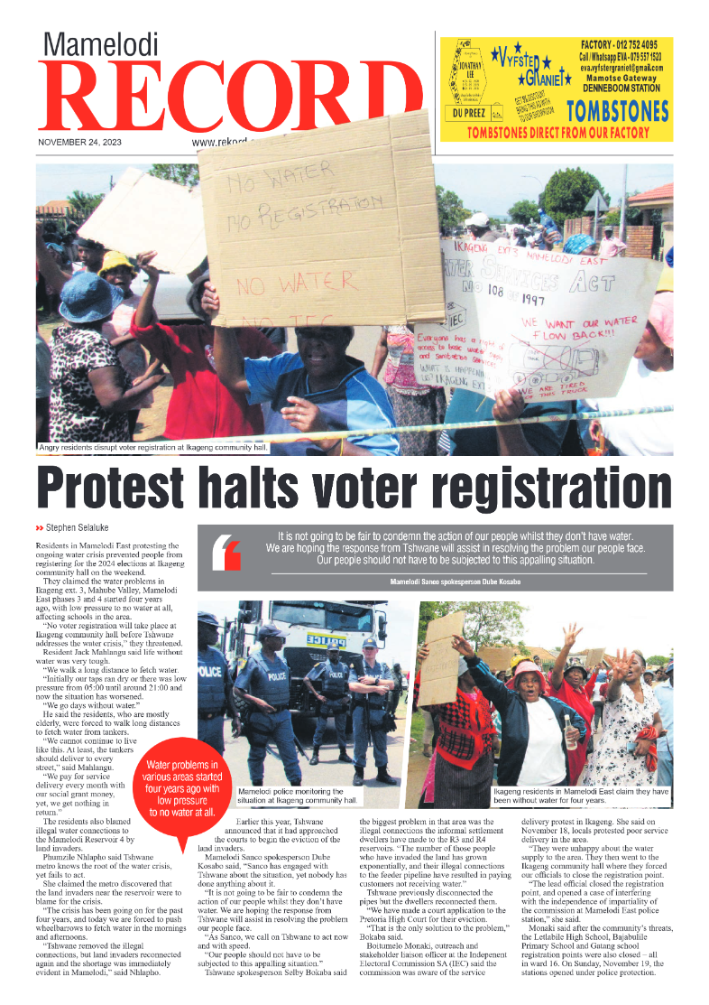 Rekord Mamelodi 24 November 2023 page 1