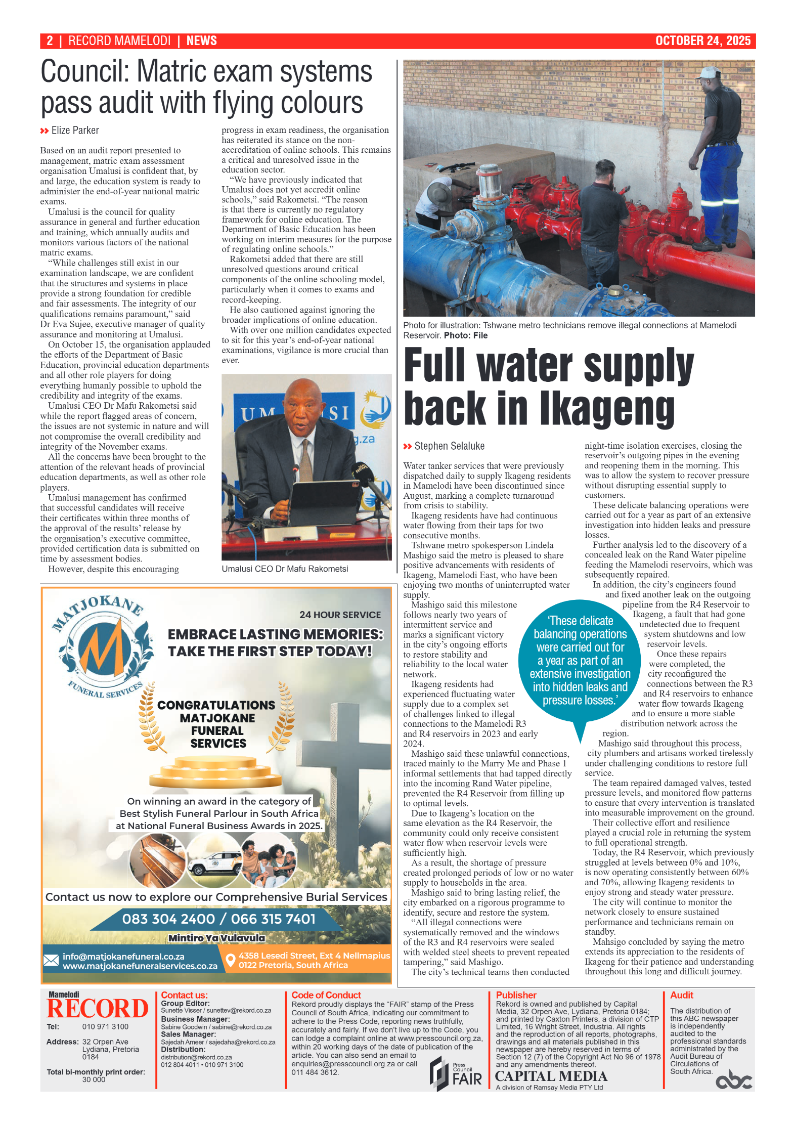 Rekord Mamelodi 24 October 2025 page 2
