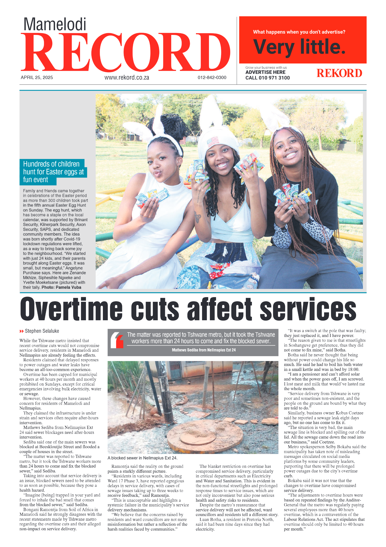 Rekord Mamelodi 25 April 2025 page 1