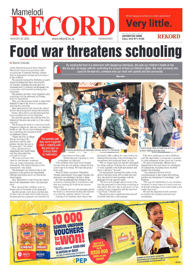 Rekord Mamelodi 25 August 2023 page 1