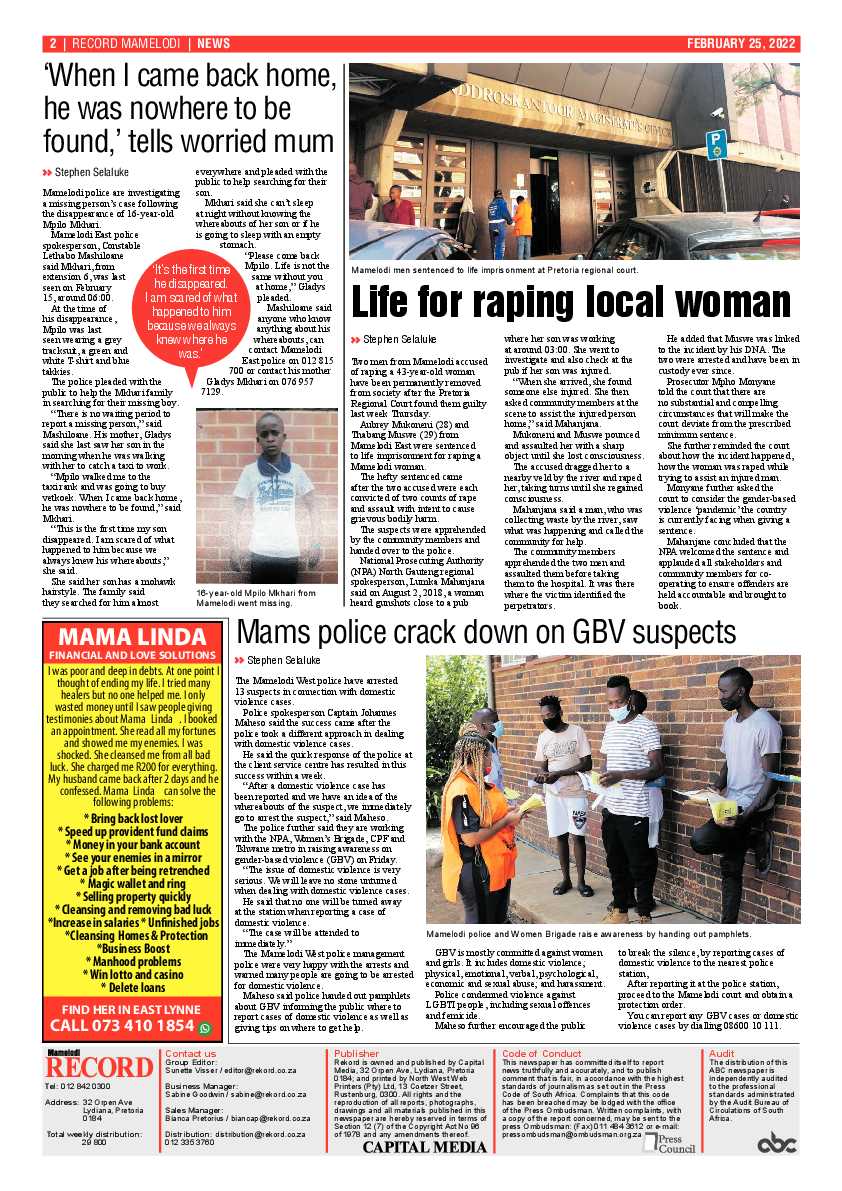 Rekord Mamelodi 25 February 2022 page 2