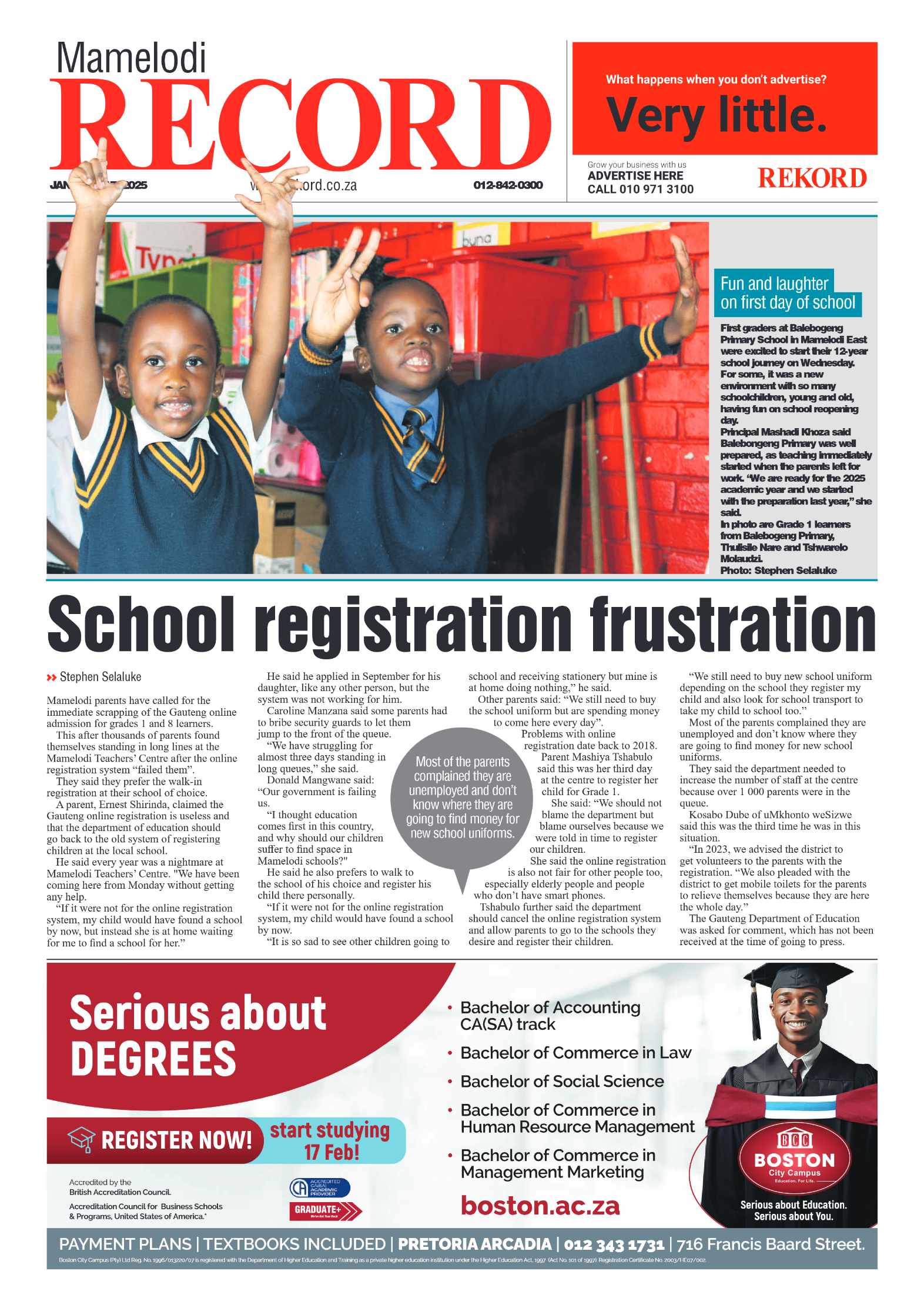 Rekord Mamelodi 17 January 2025 page 1