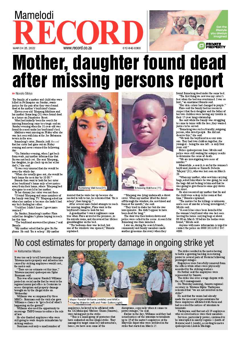 Rekord Mamelodi 25 March 2022 page 1
