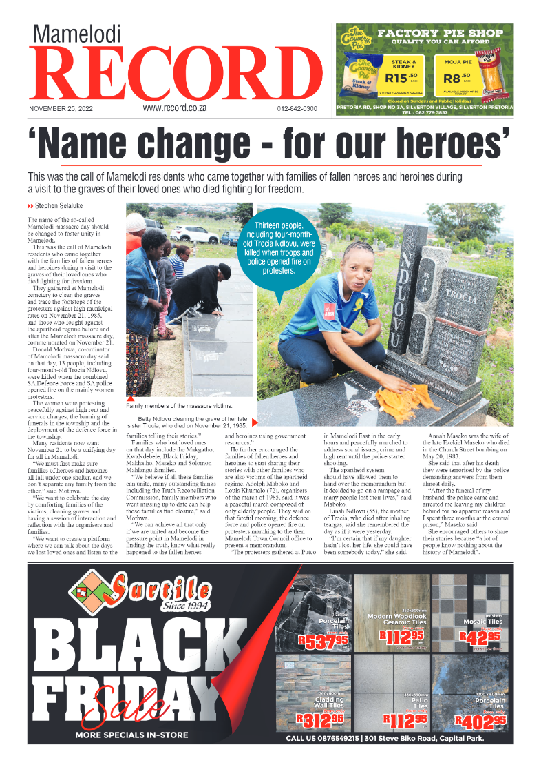 Rekord Mamelodi 25 November 2022 page 1
