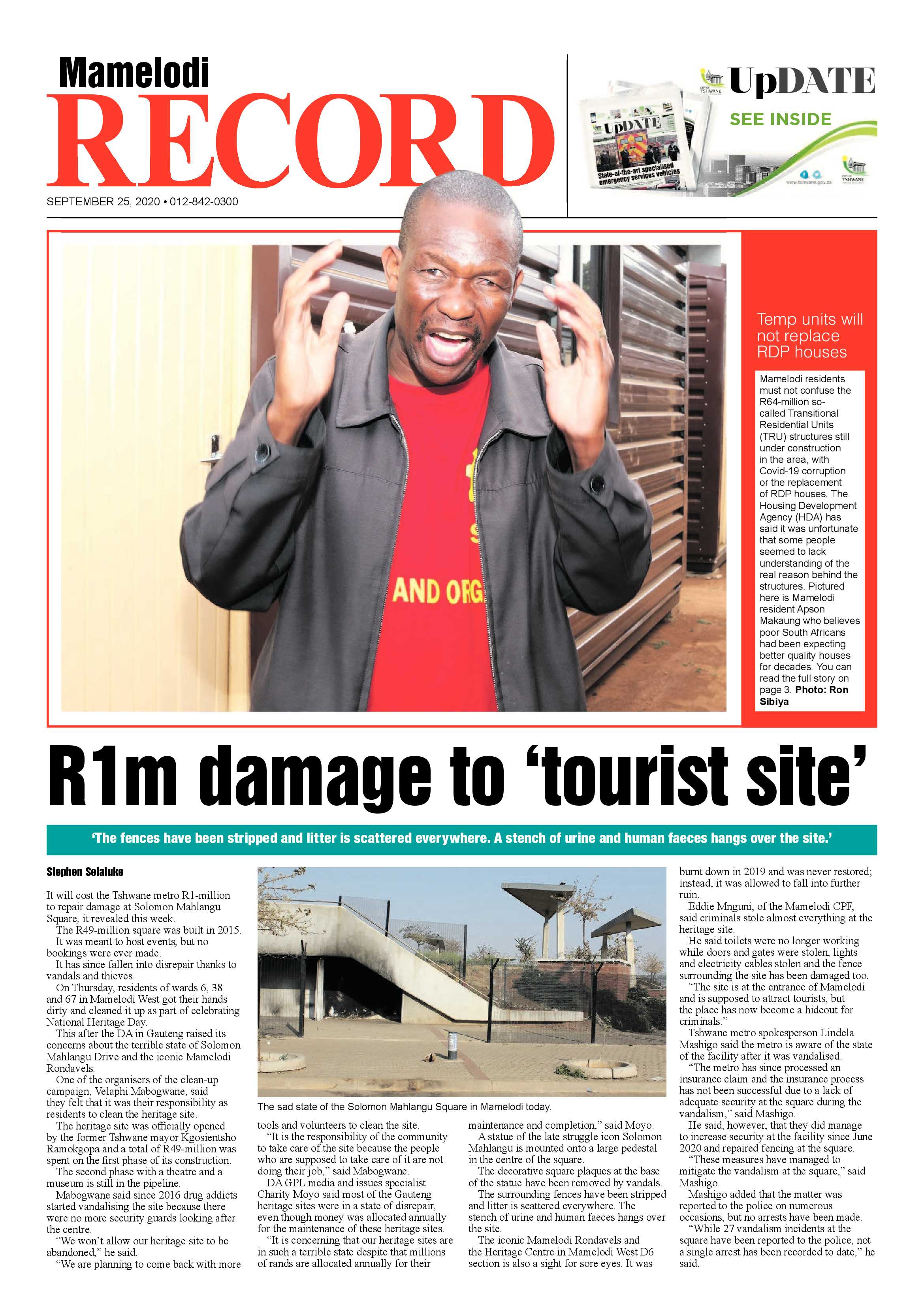 Rekord Mamelodi 25 September 2020 page 1
