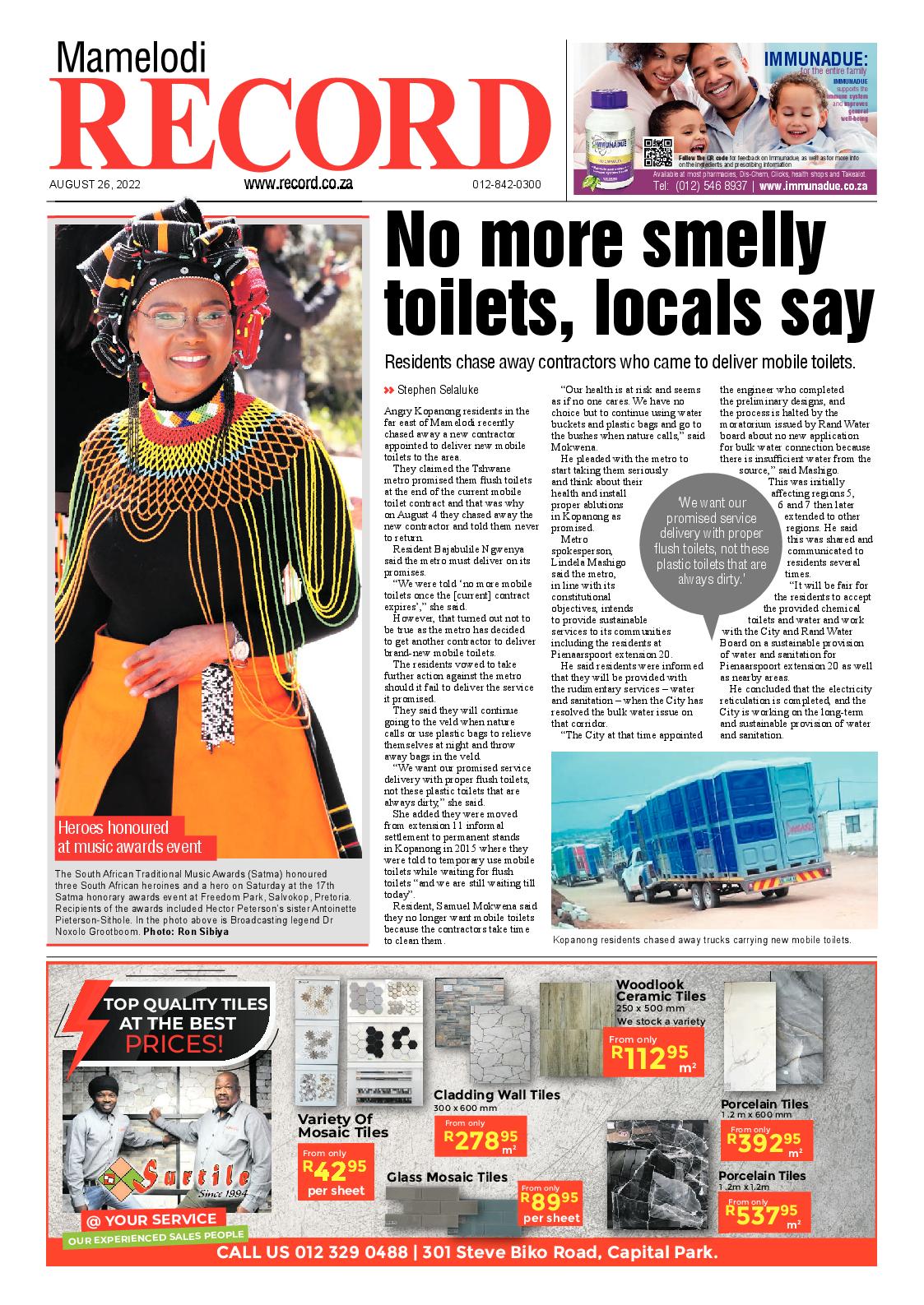 Rekord Mamelodi 26 August 2022 page 1