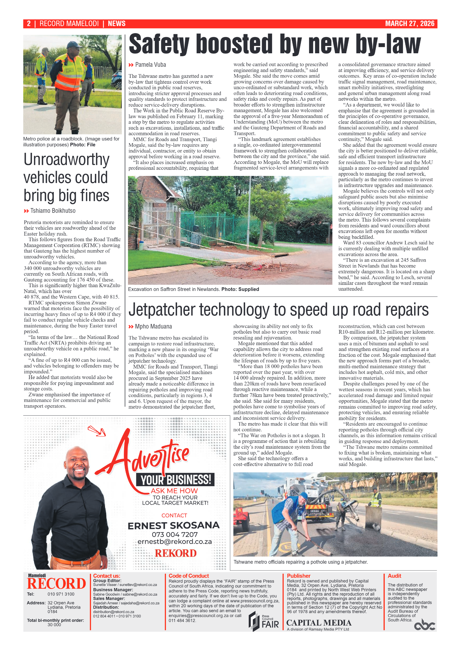 Rekord Mamelodi 27 March 2026 page 2