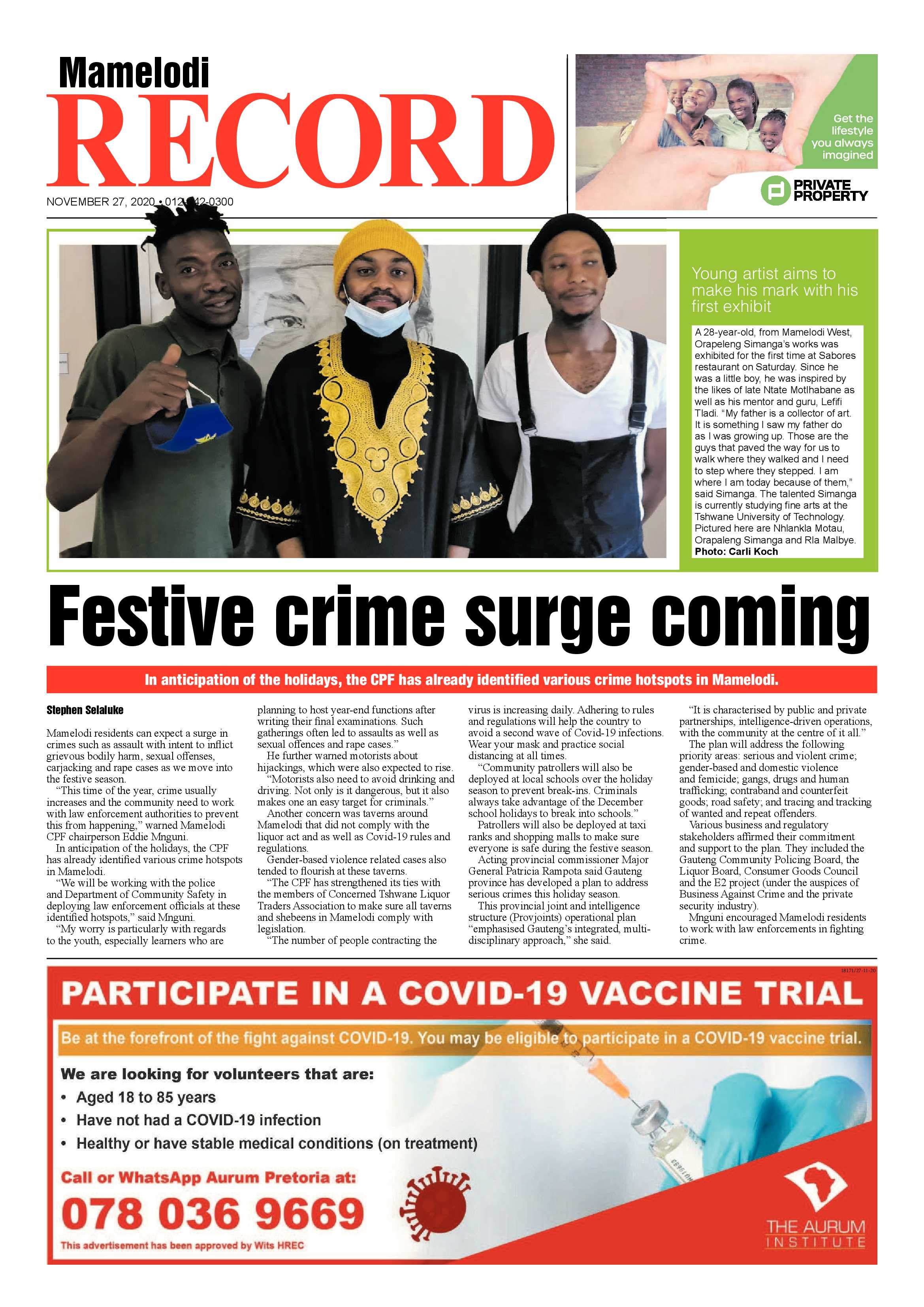 Rekord Mamelodi 27 November 2020 page 1