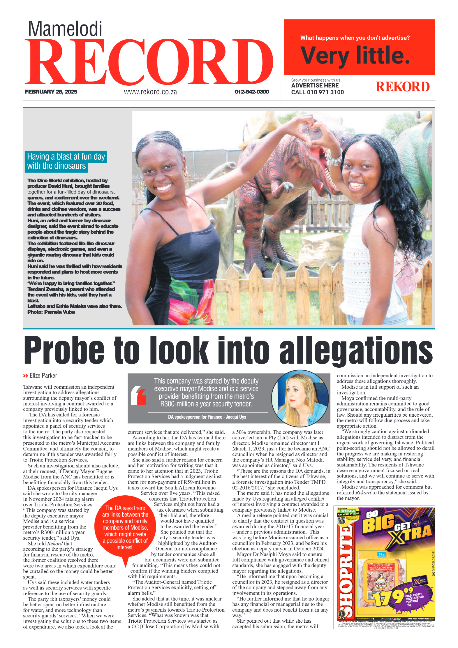 Rekord Mamelodi 28 February 2025 page 1