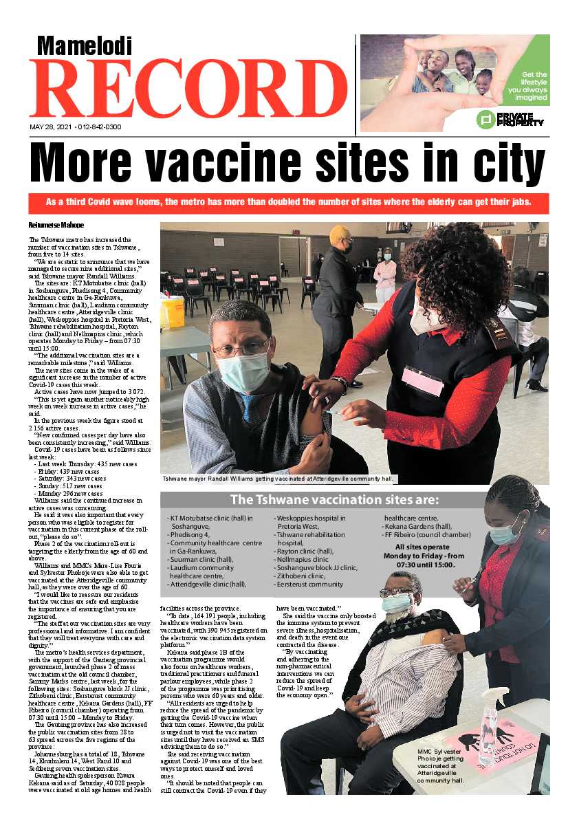 Rekord Mamelodi 28 May 2021 page 1