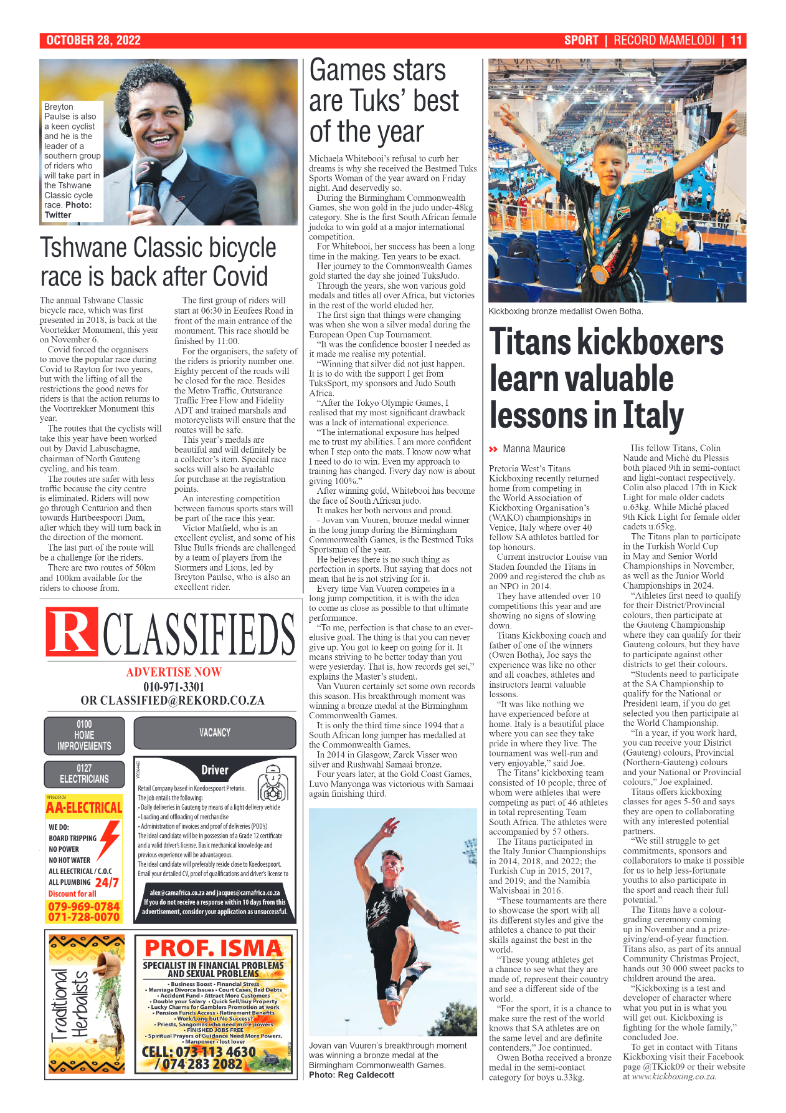 Rekord Mamelodi  28 October 2022 page 11