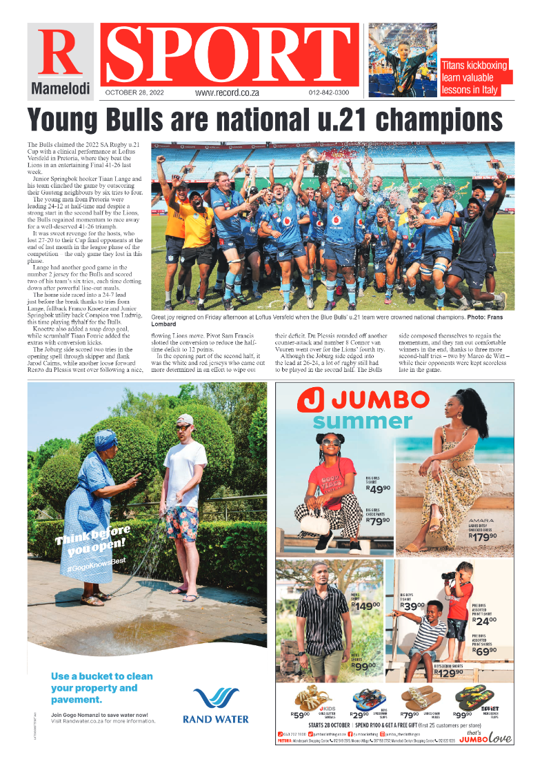Rekord Mamelodi  28 October 2022 page 12