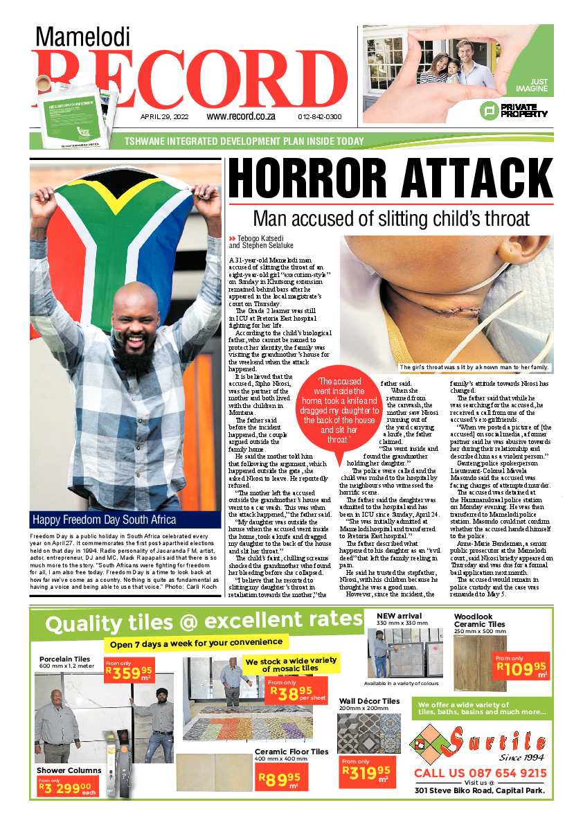 Rekord Mamelodi 29 April 2022 page 1