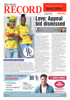 Rekord Mamelodi 29 August 2025