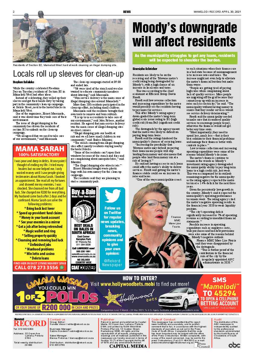 Rekord Mamelodi 30 April 2021 page 2