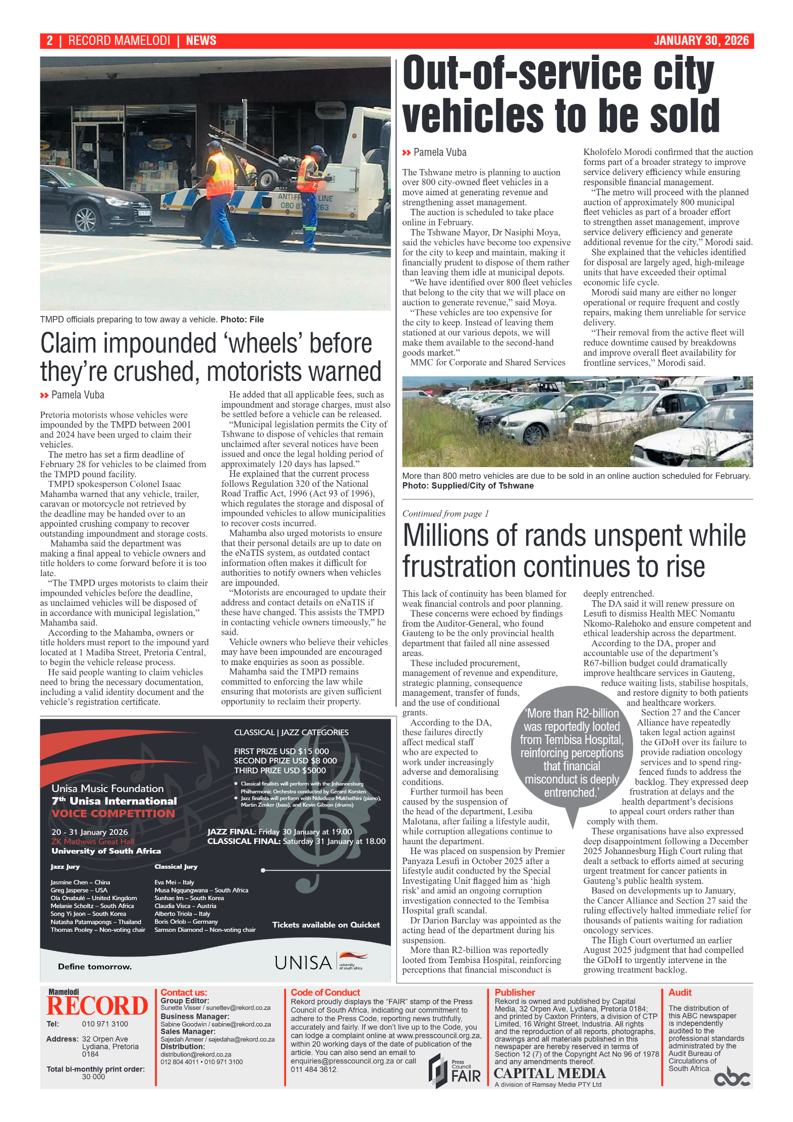 Rekord Mamelodi 30 January 2026 page 2