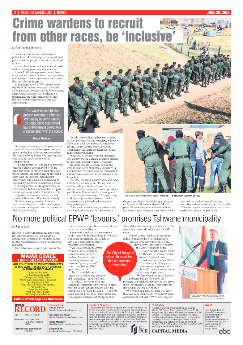 Rekord Mamelodi 30 June 2023 page 2