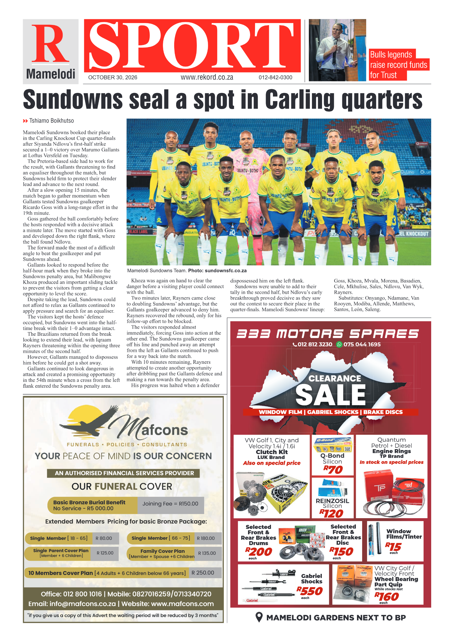 Rekord Mamelodi – 30 October 2026 page 8