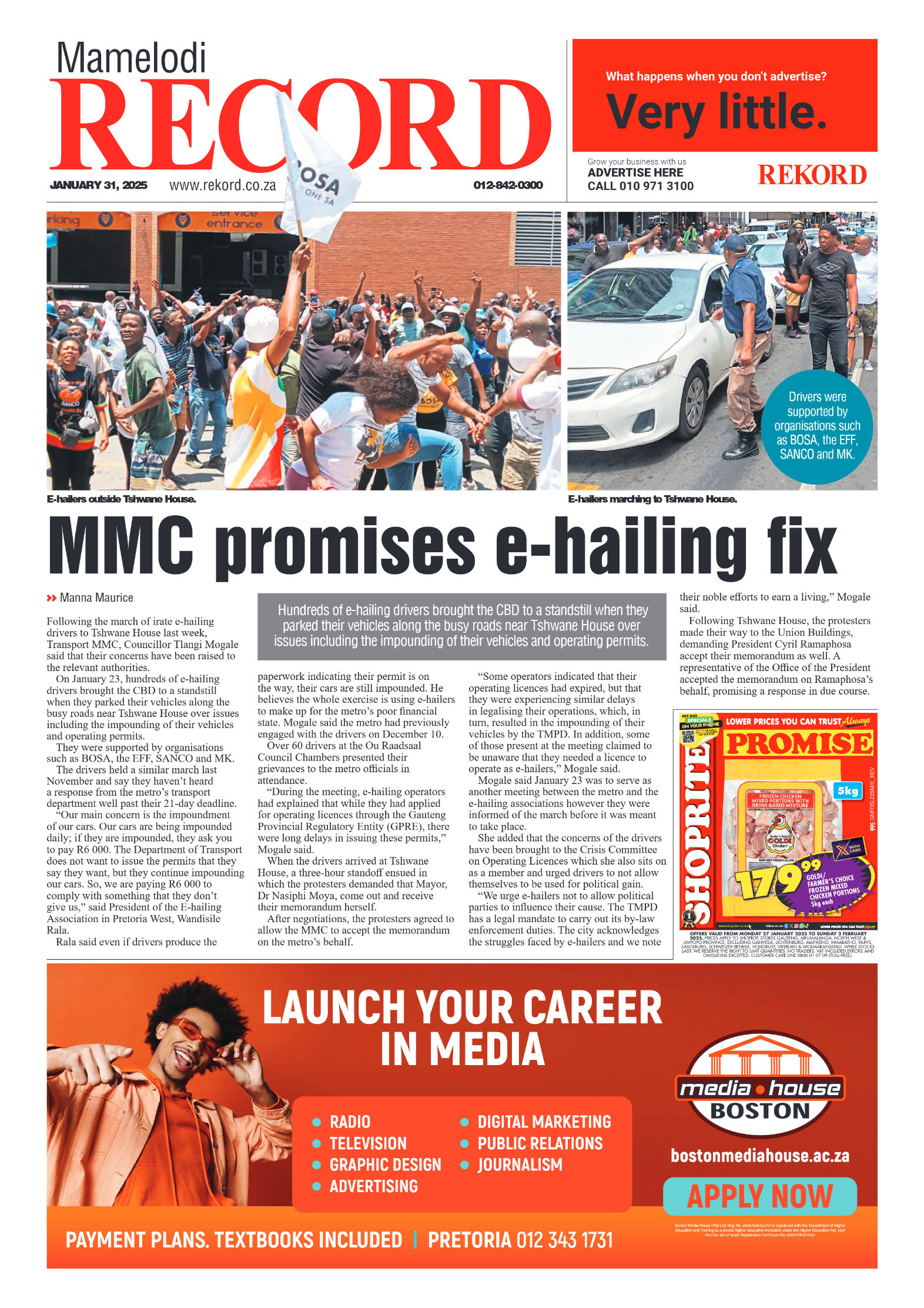 Rekord Mamelodi 31 January 2025 page 1
