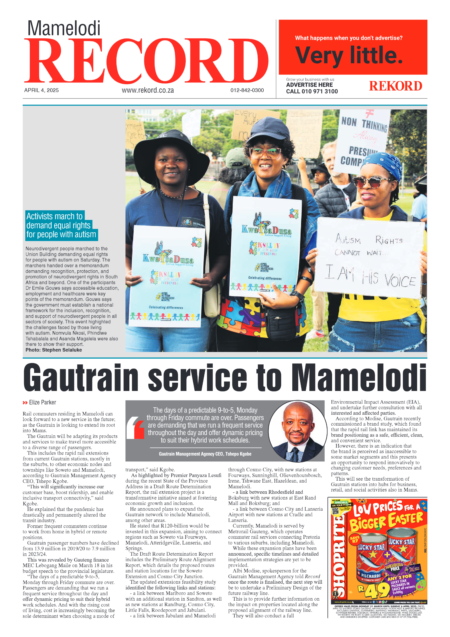 Rekord Mamelodi 4 April 2025 page 1
