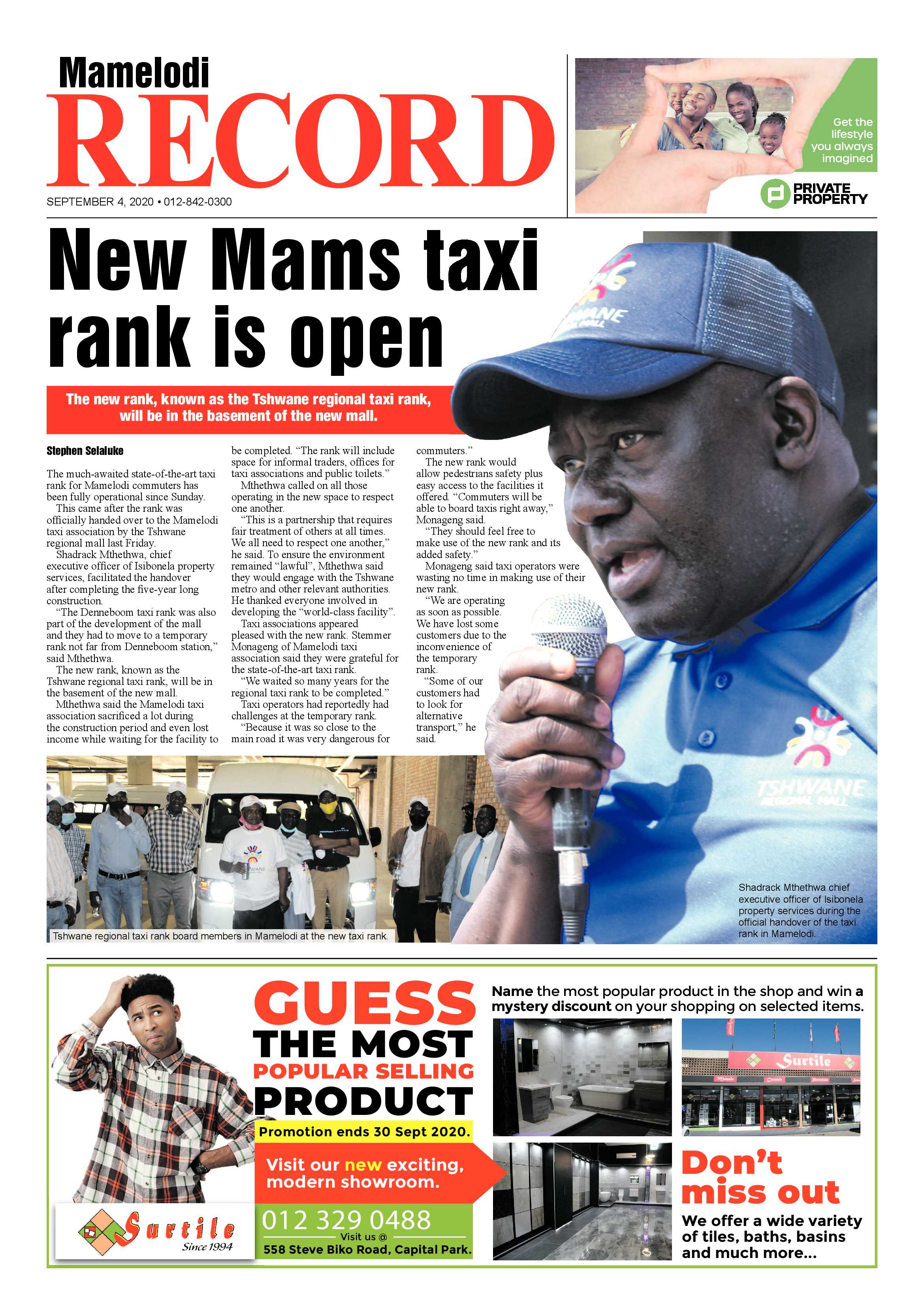 Rekord Mamelodi 4 September 2020 page 1