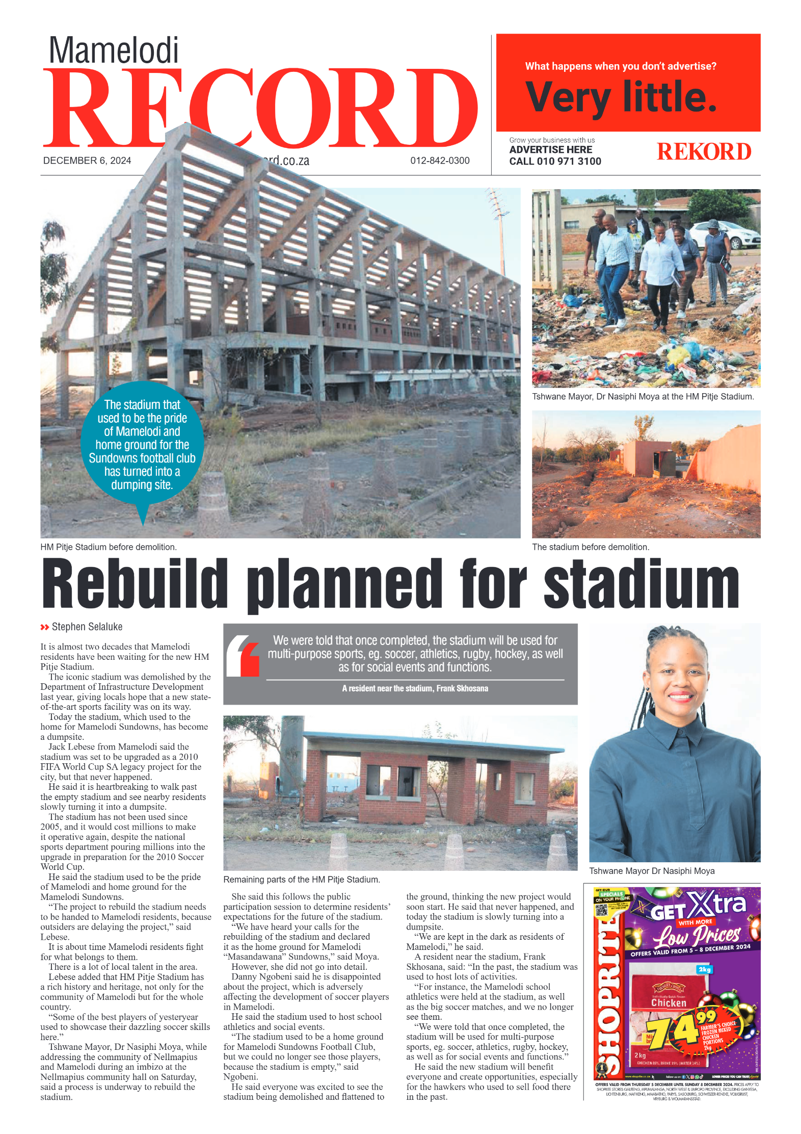 Rekord Mamelodi 6 December 2024 page 1