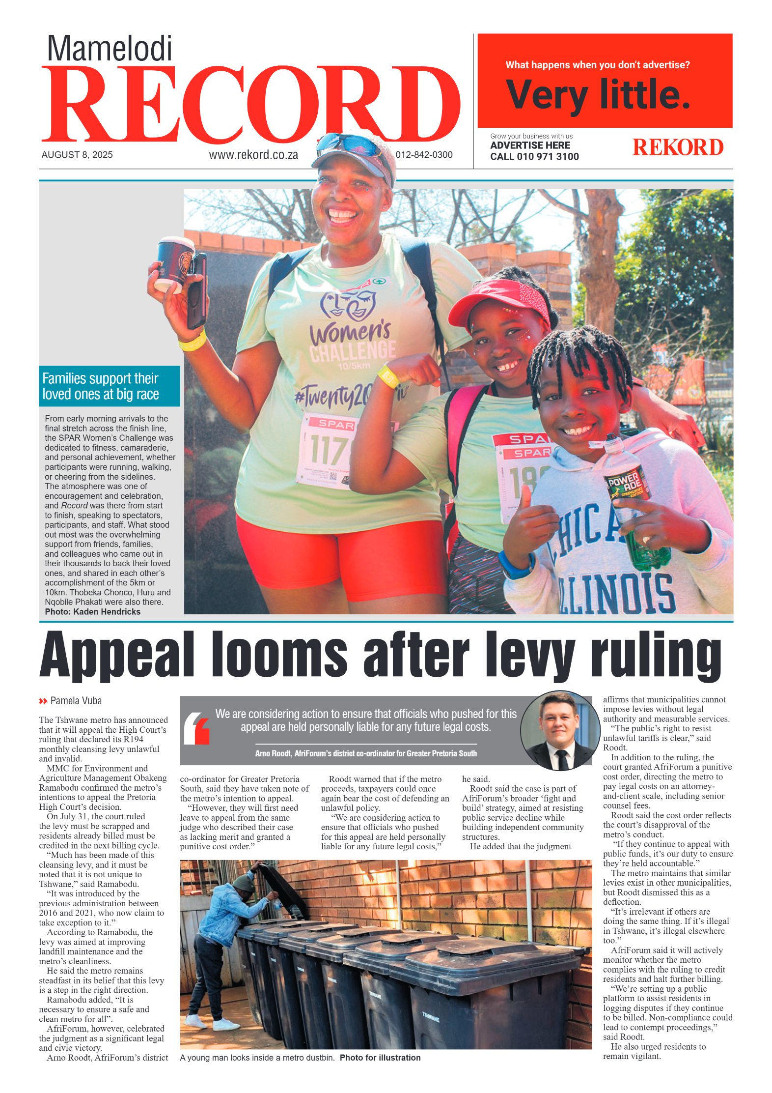 Rekord Mamelodi 8 August 2025 page 1