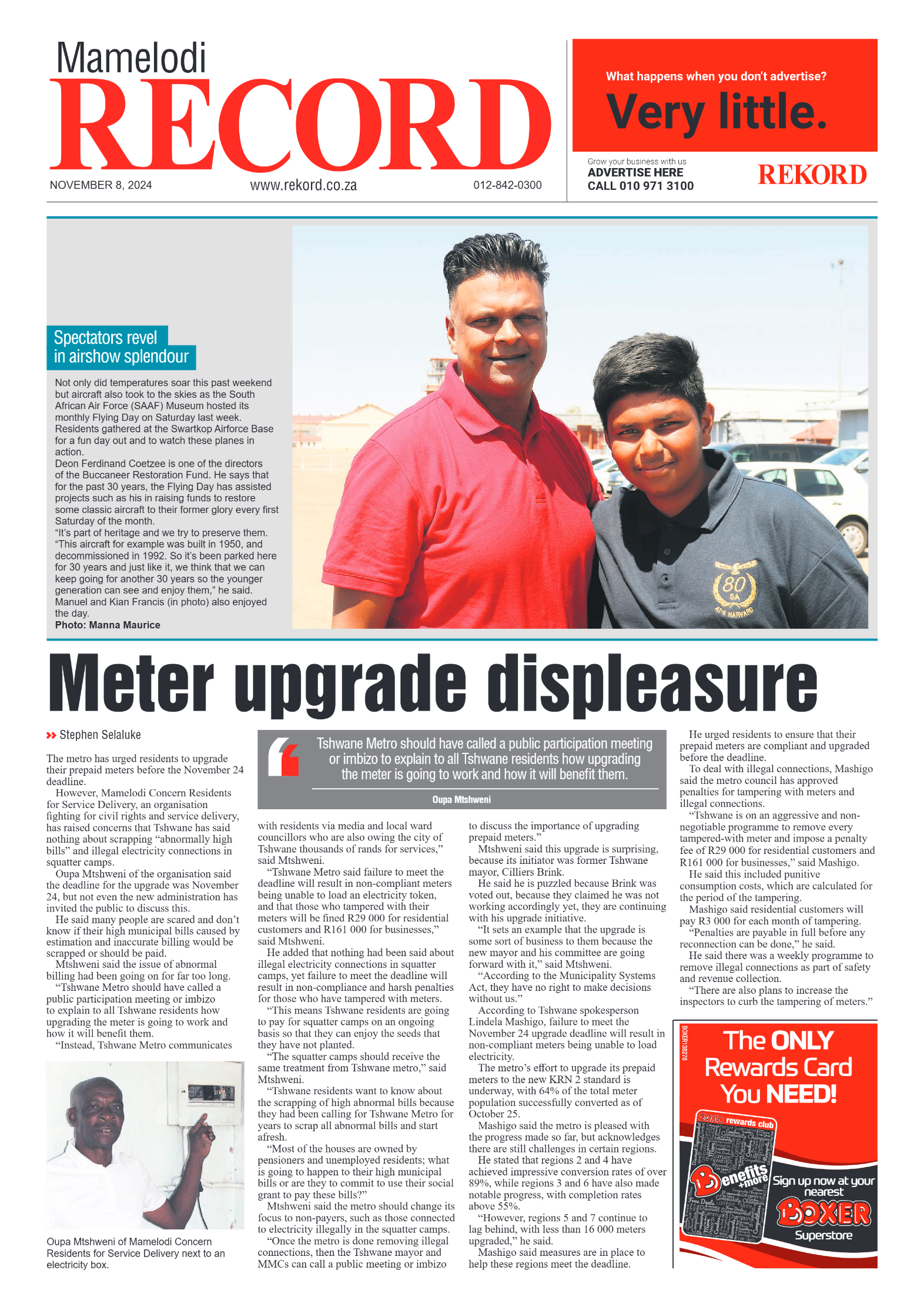 Rekord Mamelodi 8 November 2024 page 1