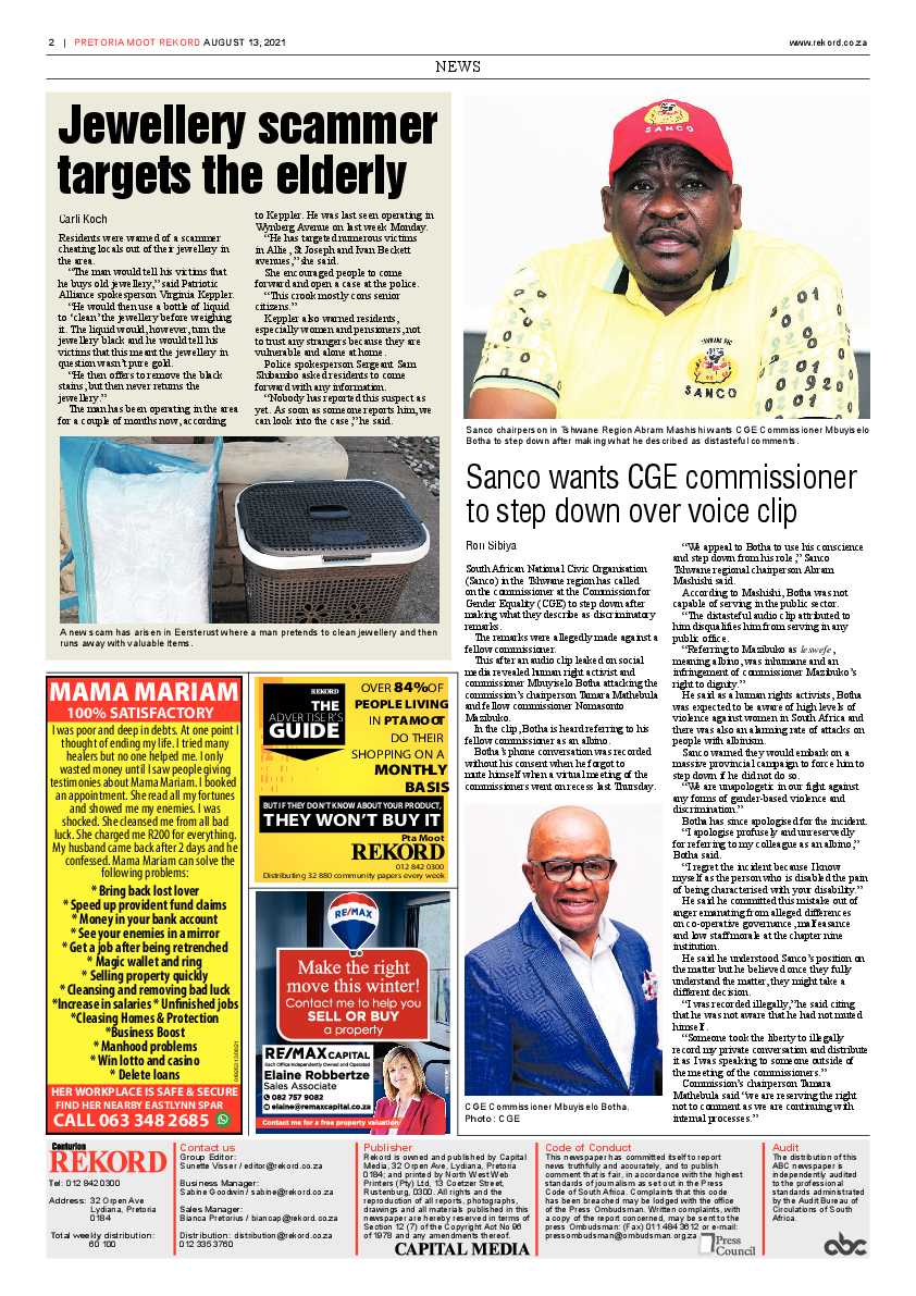 Rekord Moot 13 August 2021 page 2