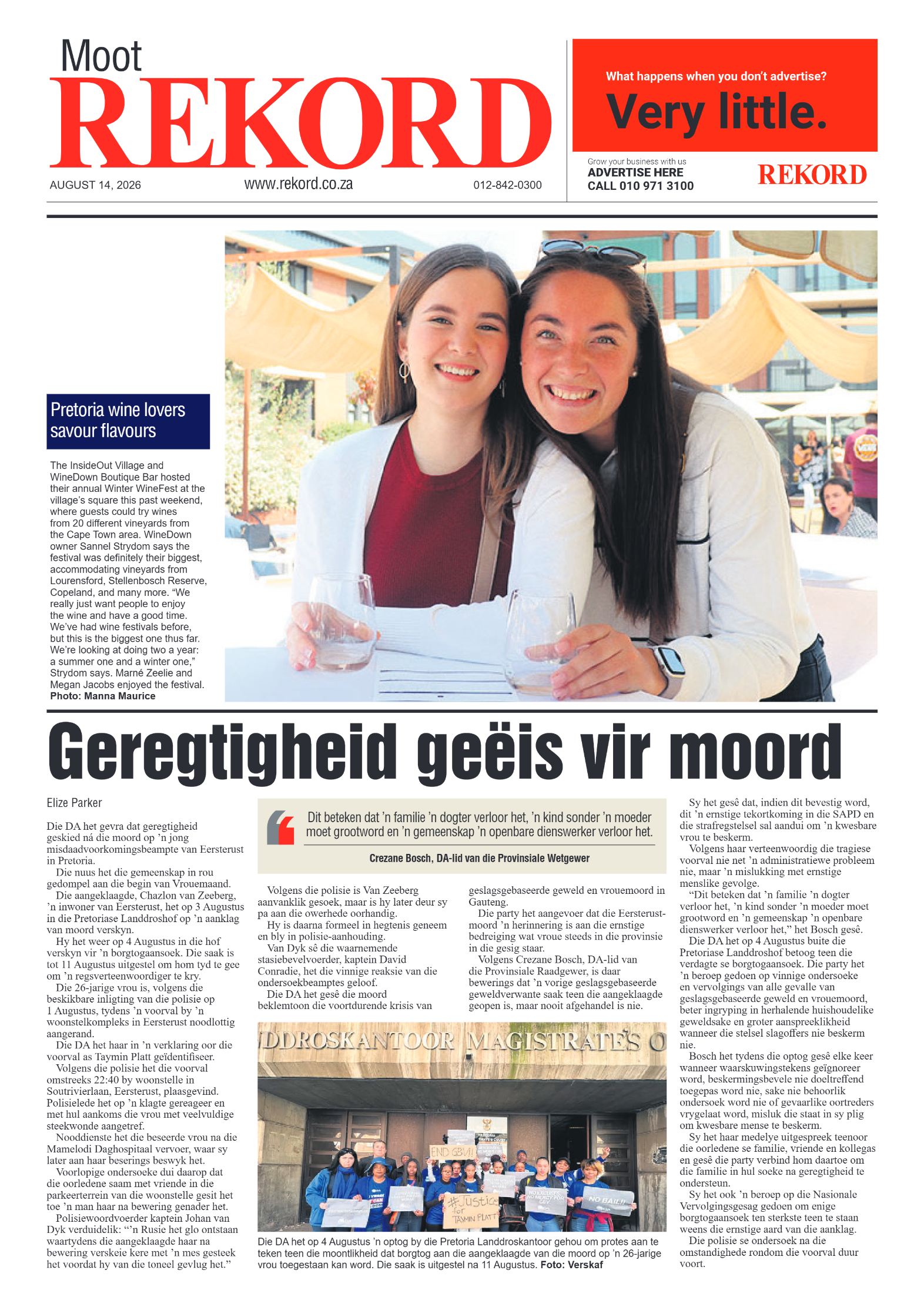 Rekord Moot 14 August 2026 page 1