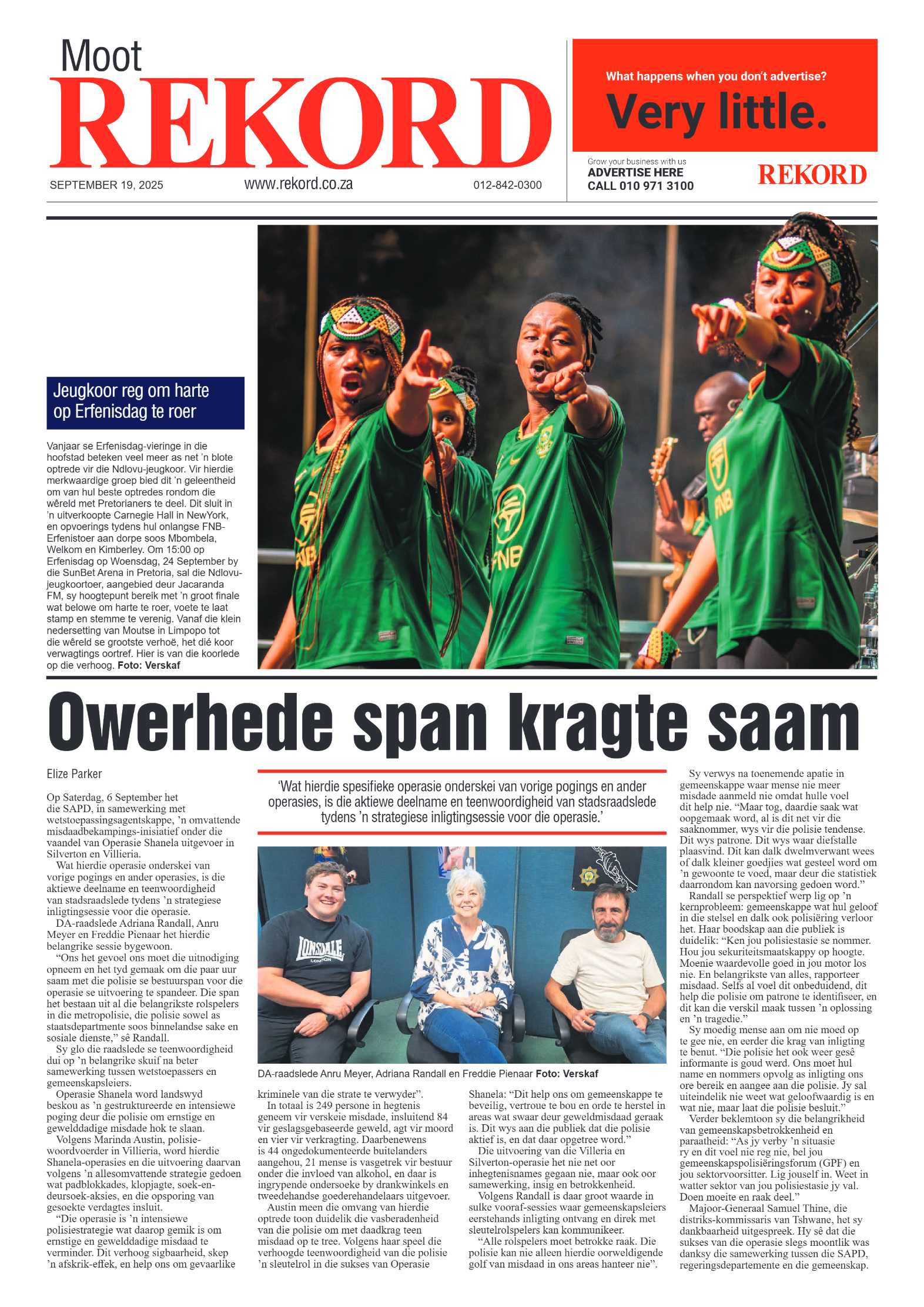 Rekord Moot 19 September 2025 page 1