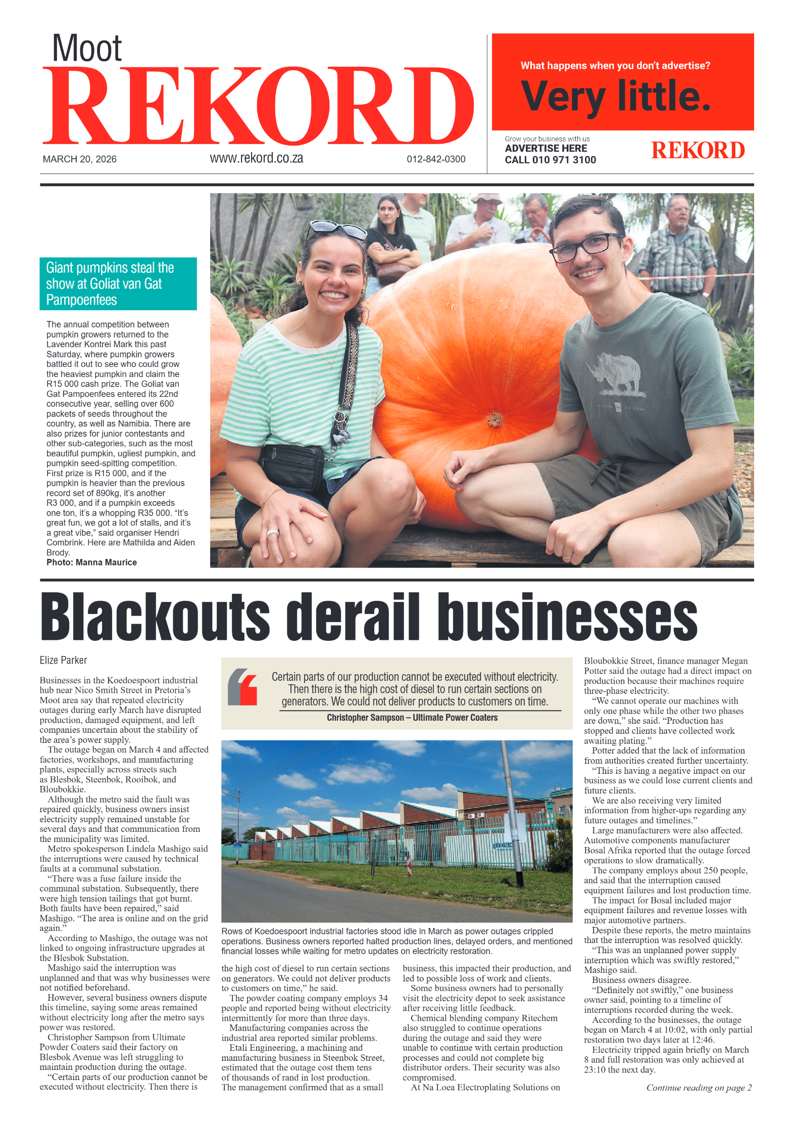 Rekord Moot 20 March 2026 page 1