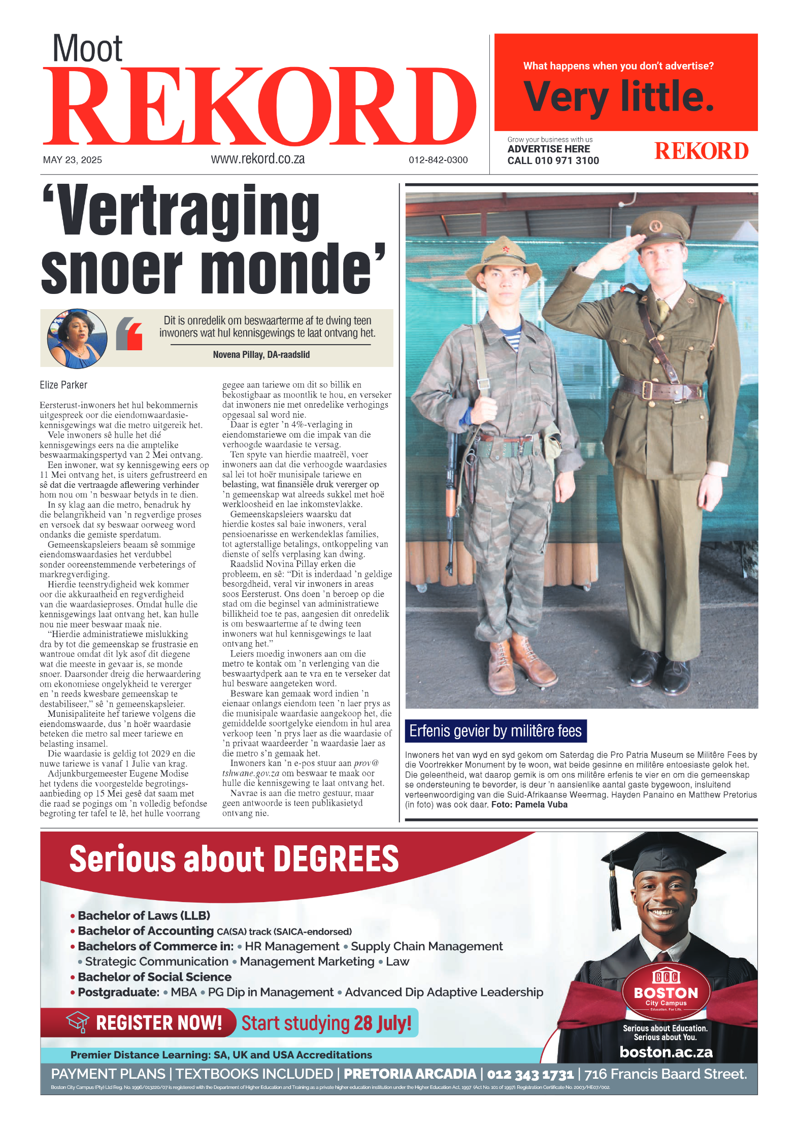 Rekord Moot 23 May 2025 page 1