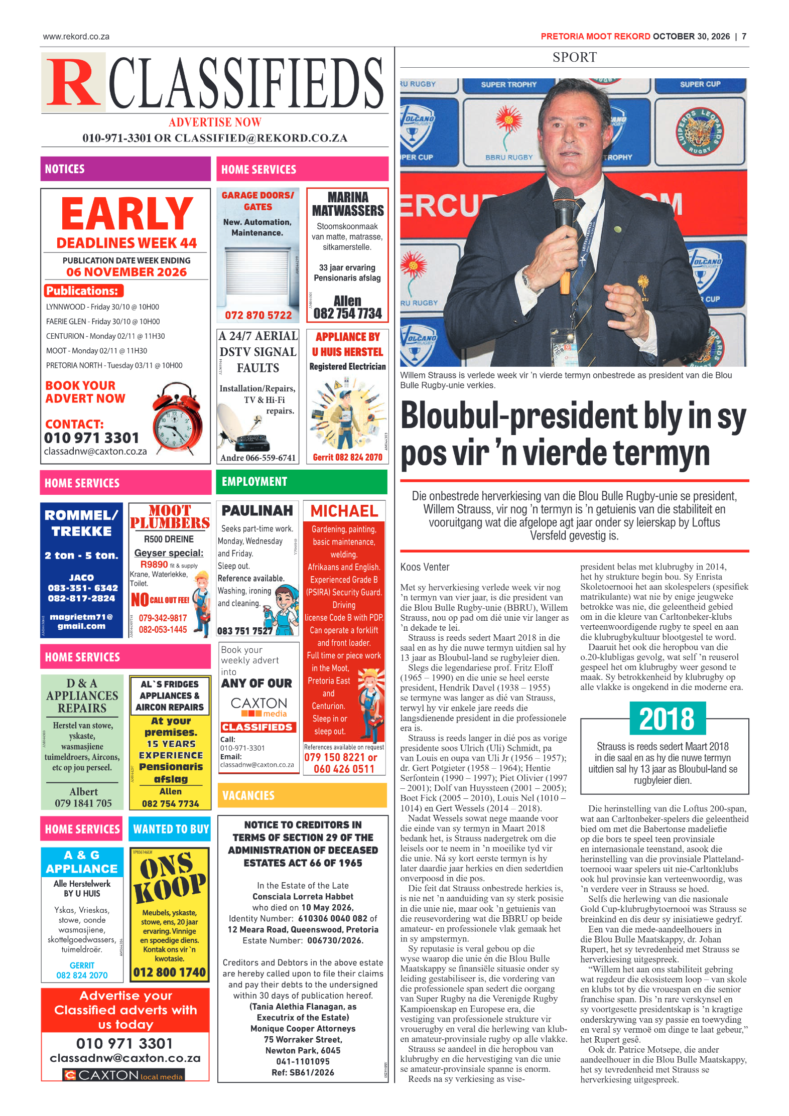 Rekord Moot – 30 October 2026 page 7