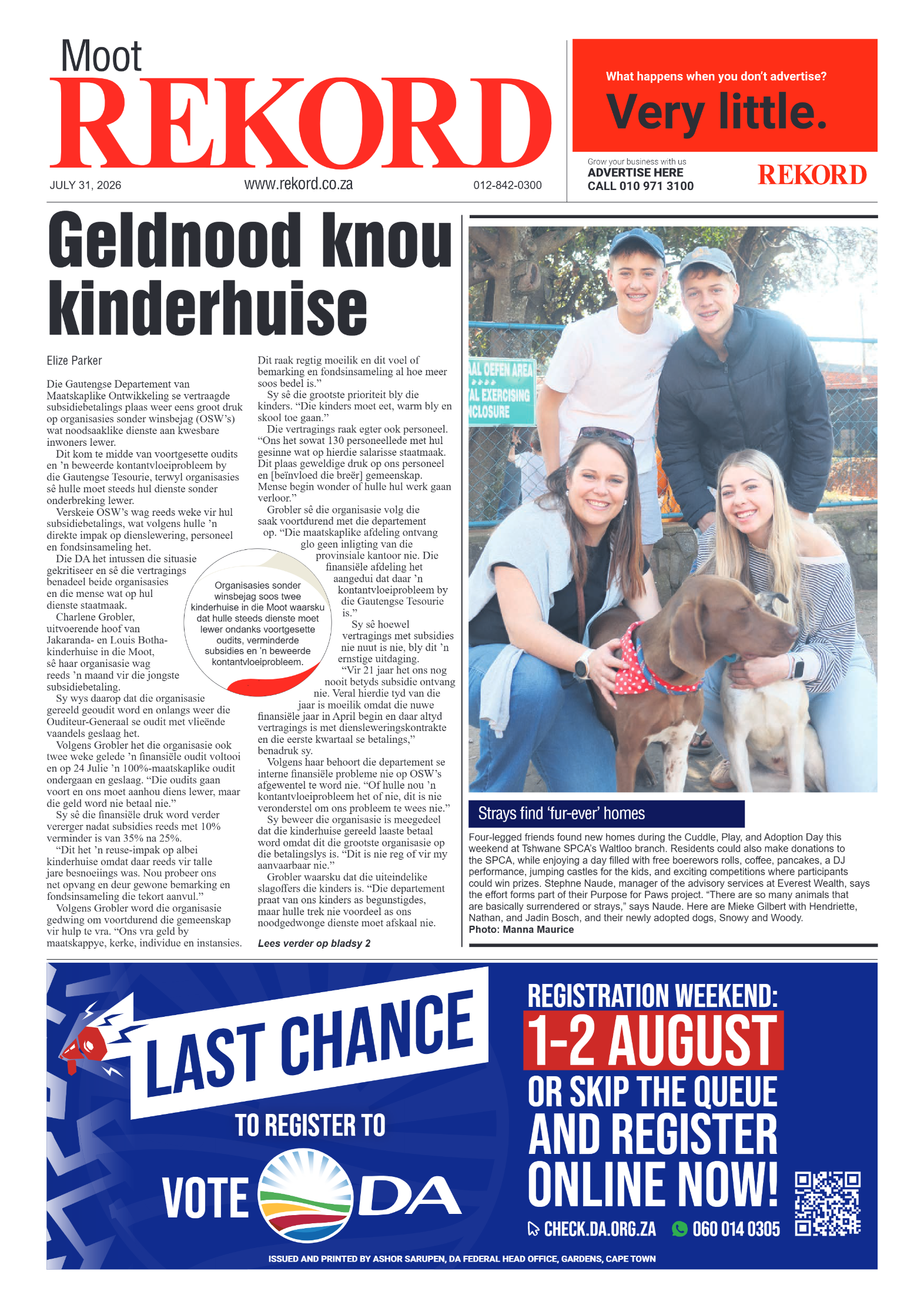 Rekord Moot 31 July 2026 page 1