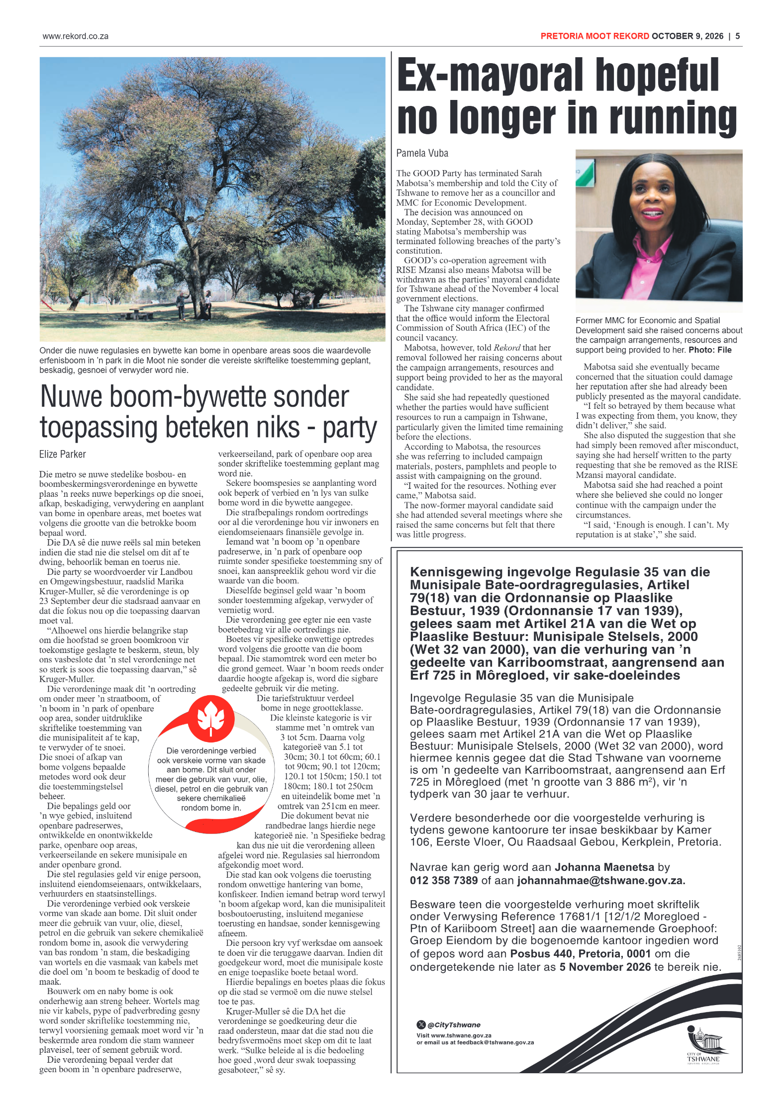 Rekord Moot – 9 October 2026 page 5