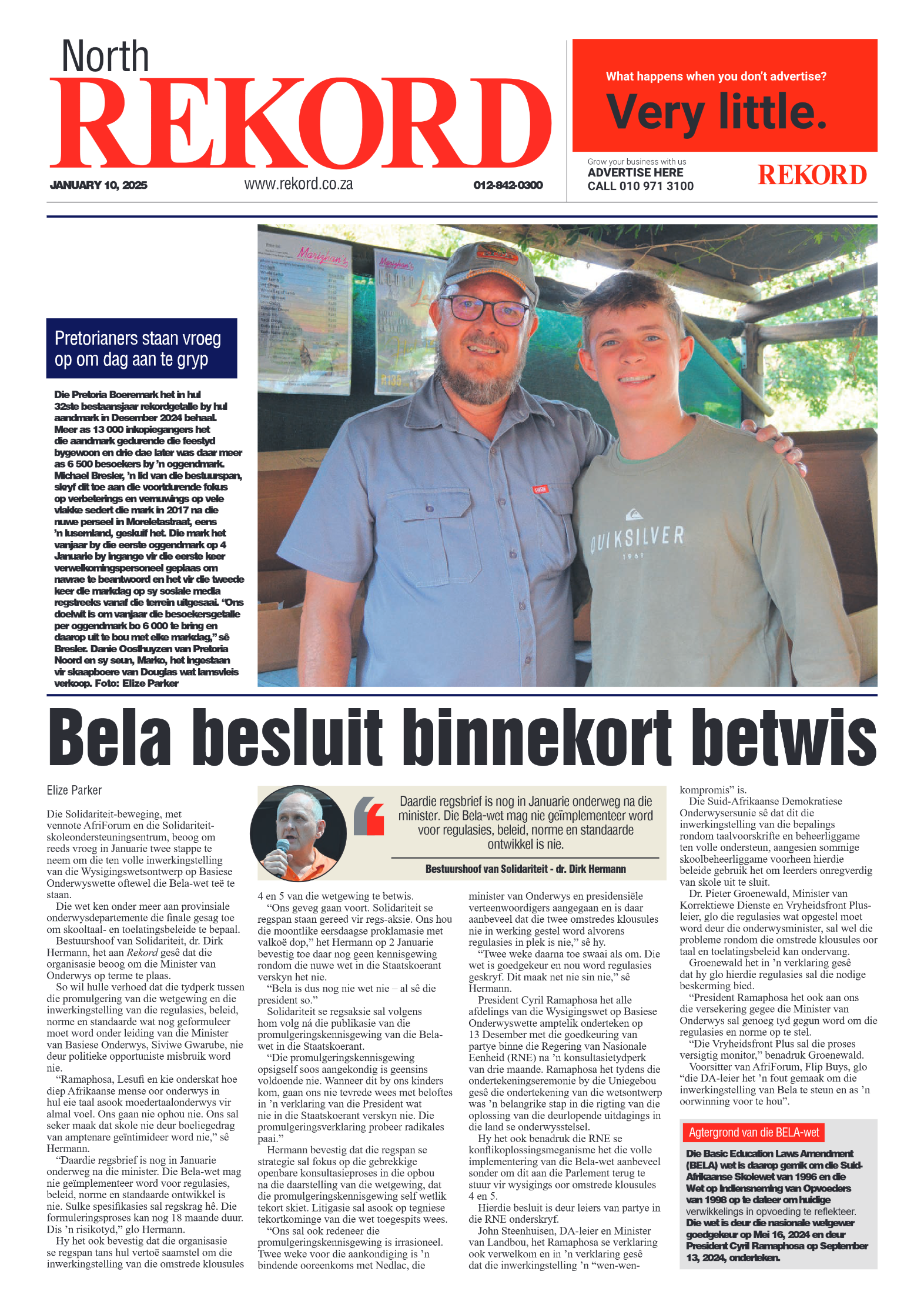 Rekord North 10 January 2025 page 1