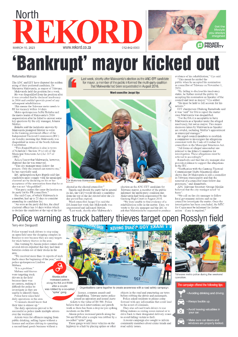 Rekord North 10 March 2023 page 1